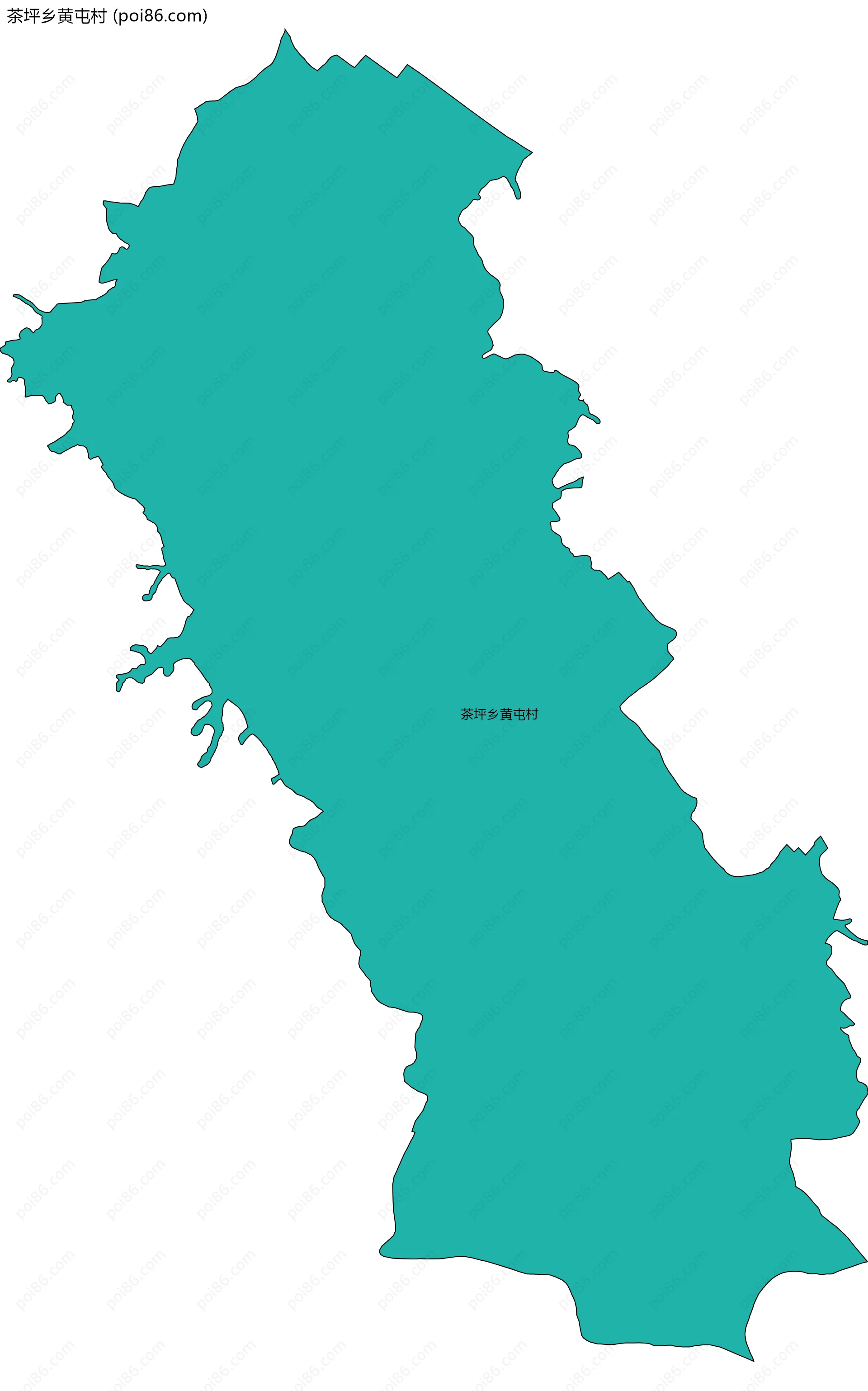 茶坪乡黄屯村边界地图