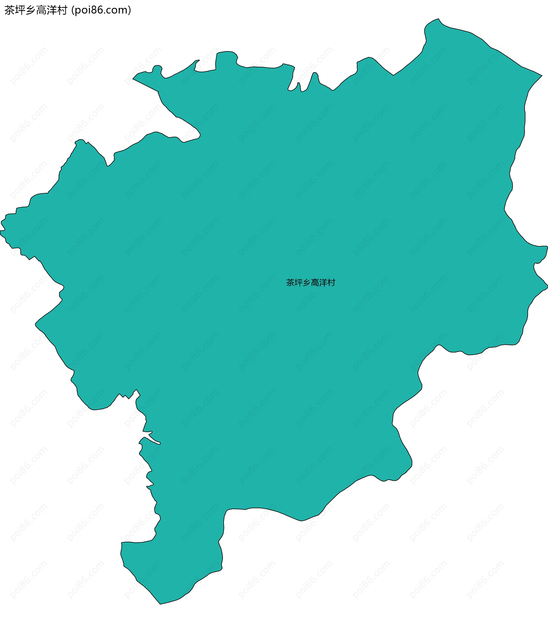 茶坪乡高洋村边界地图
