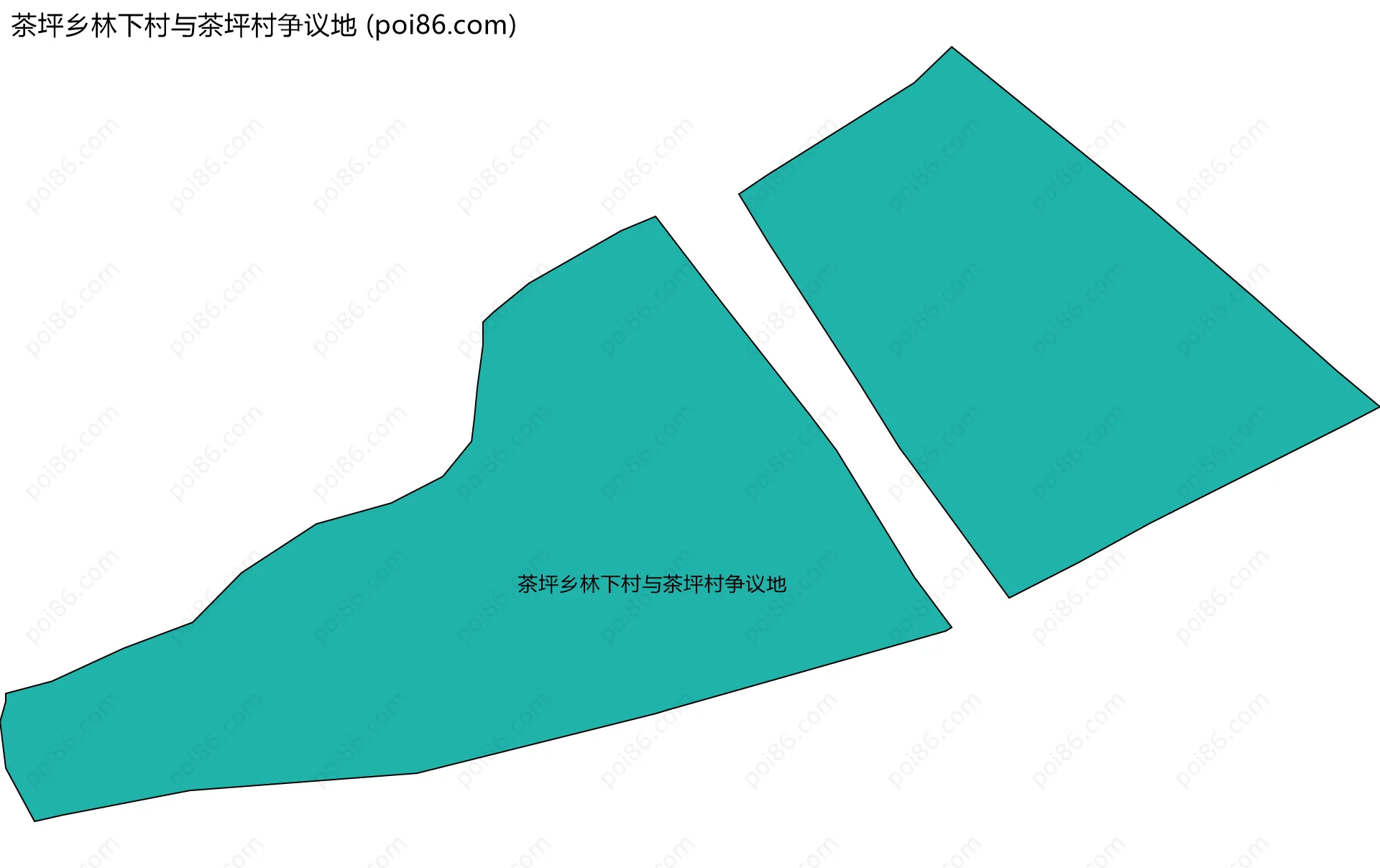 茶坪乡林下村与茶坪村争议地边界地图