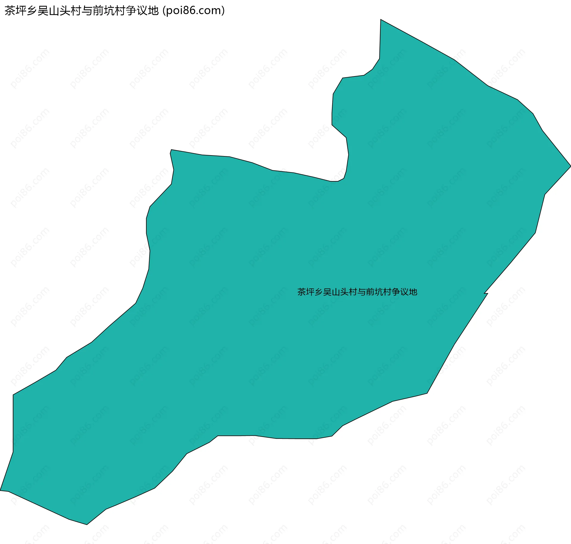 茶坪乡吴山头村与前坑村争议地边界地图