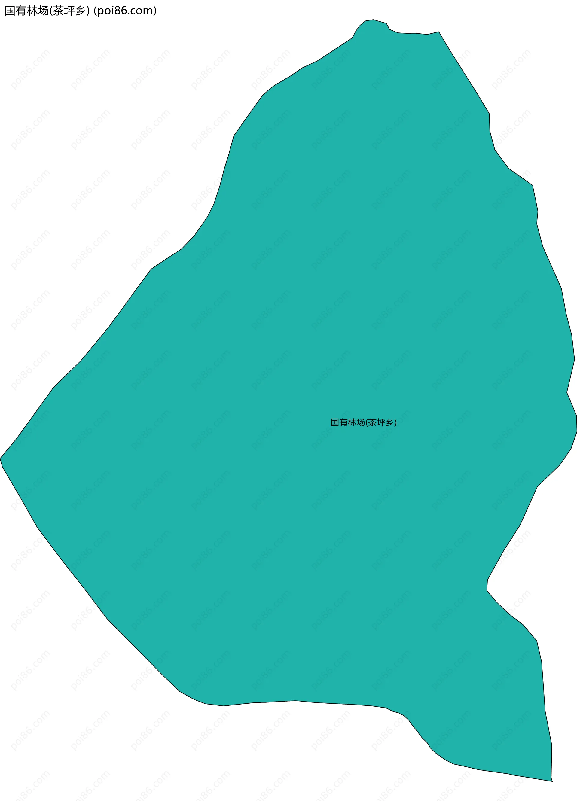 国有林场(茶坪乡)边界地图