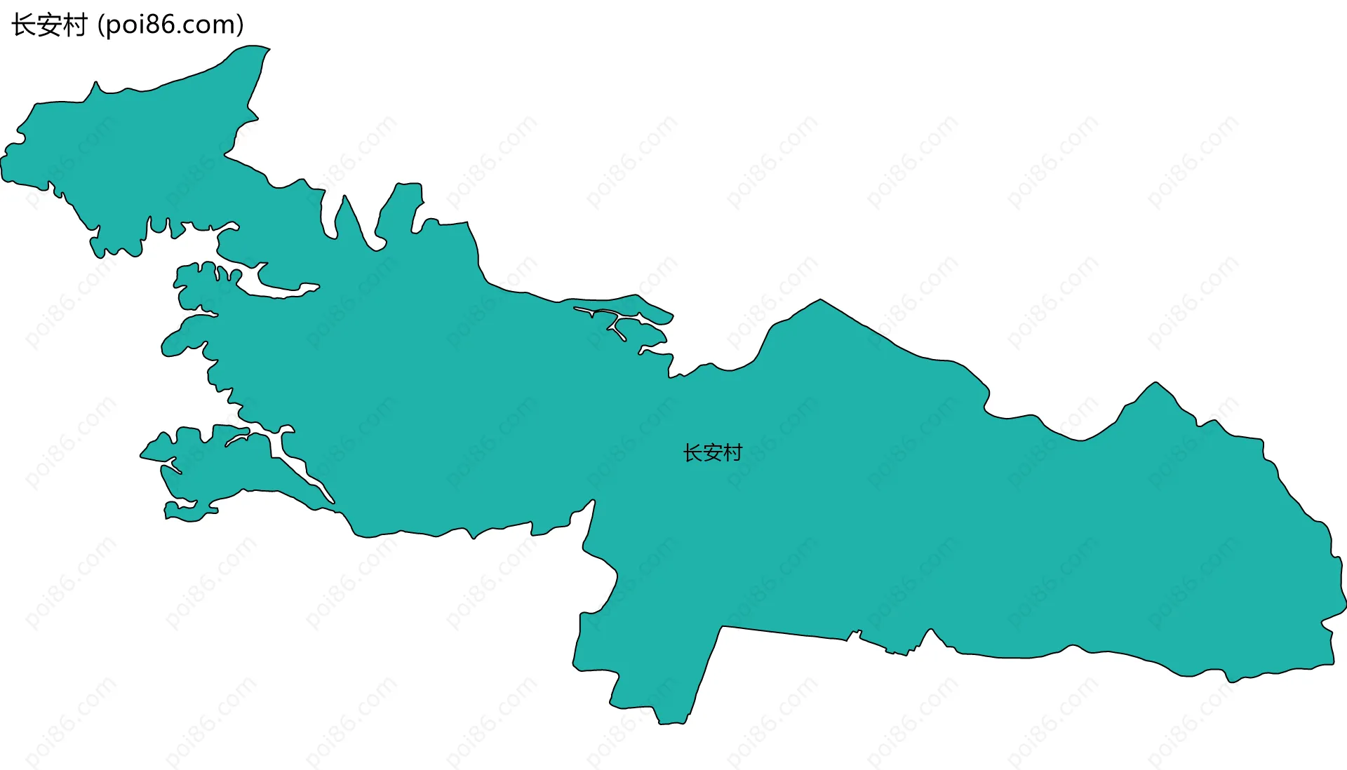 长安村边界地图