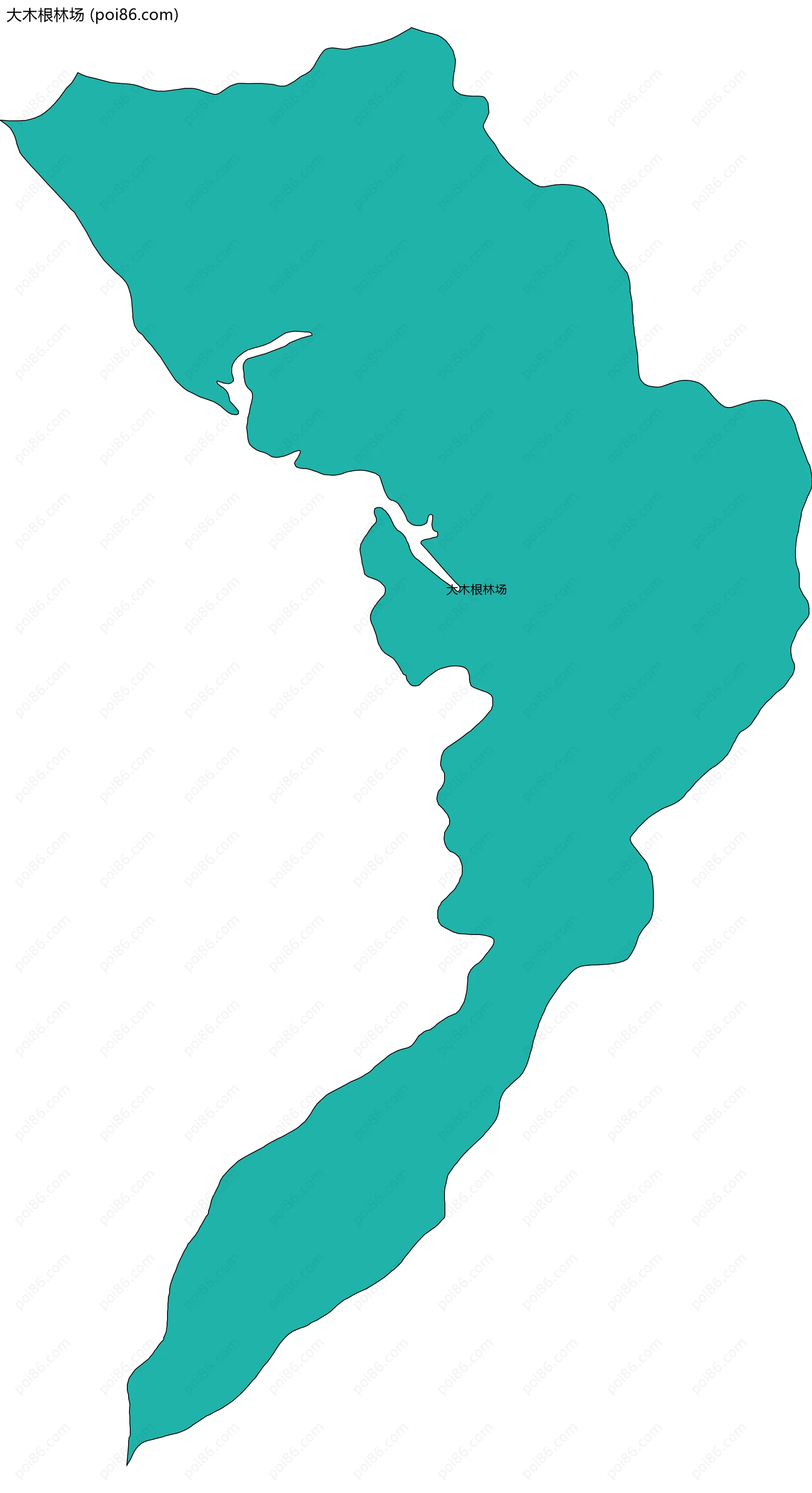 大木根林场边界地图