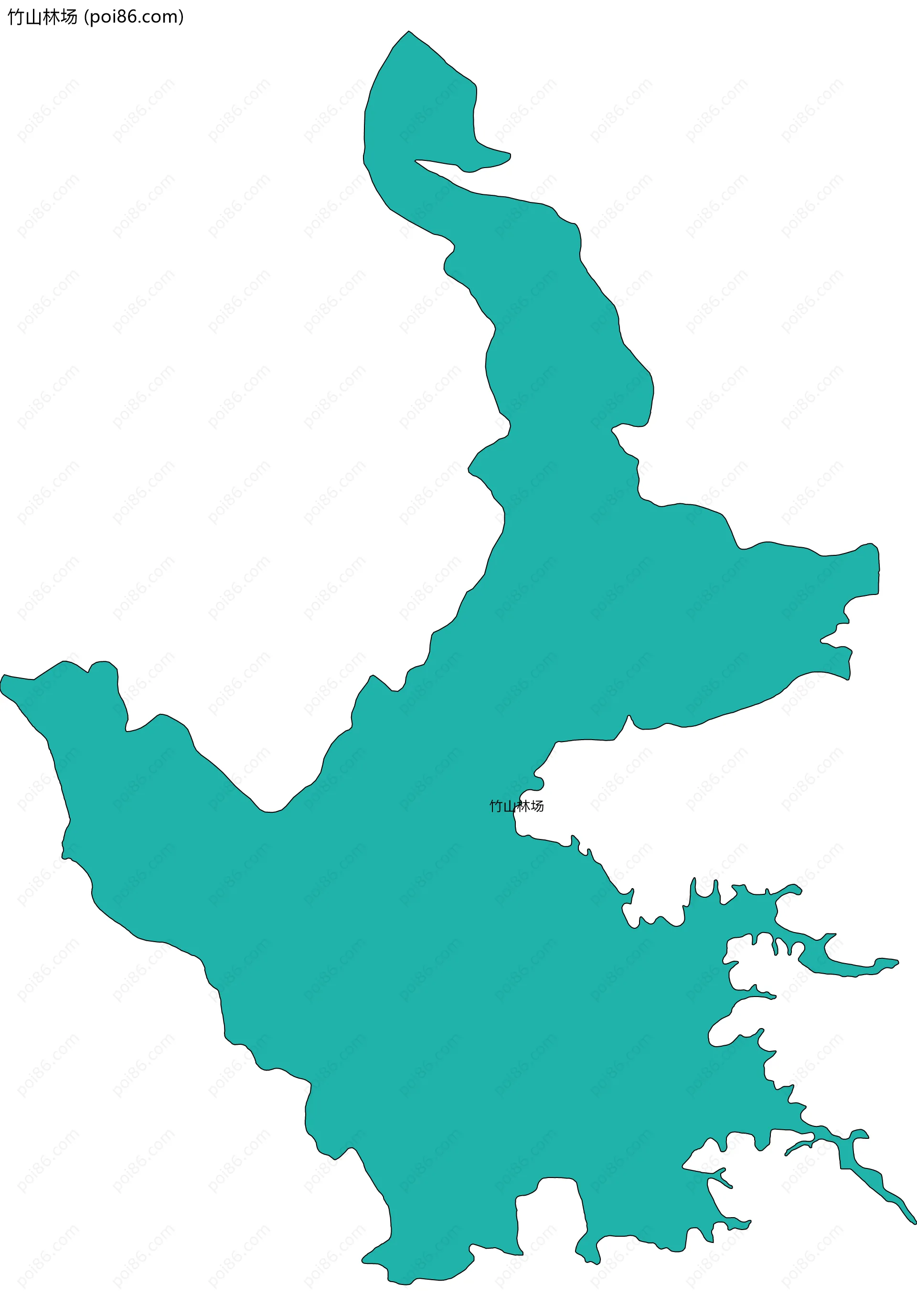 竹山林场边界地图