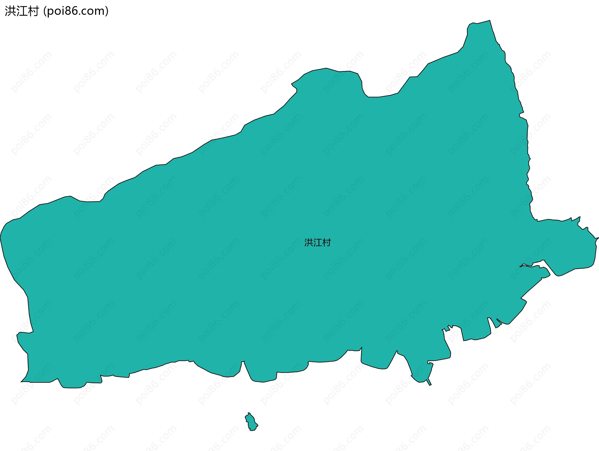 洪江村边界地图