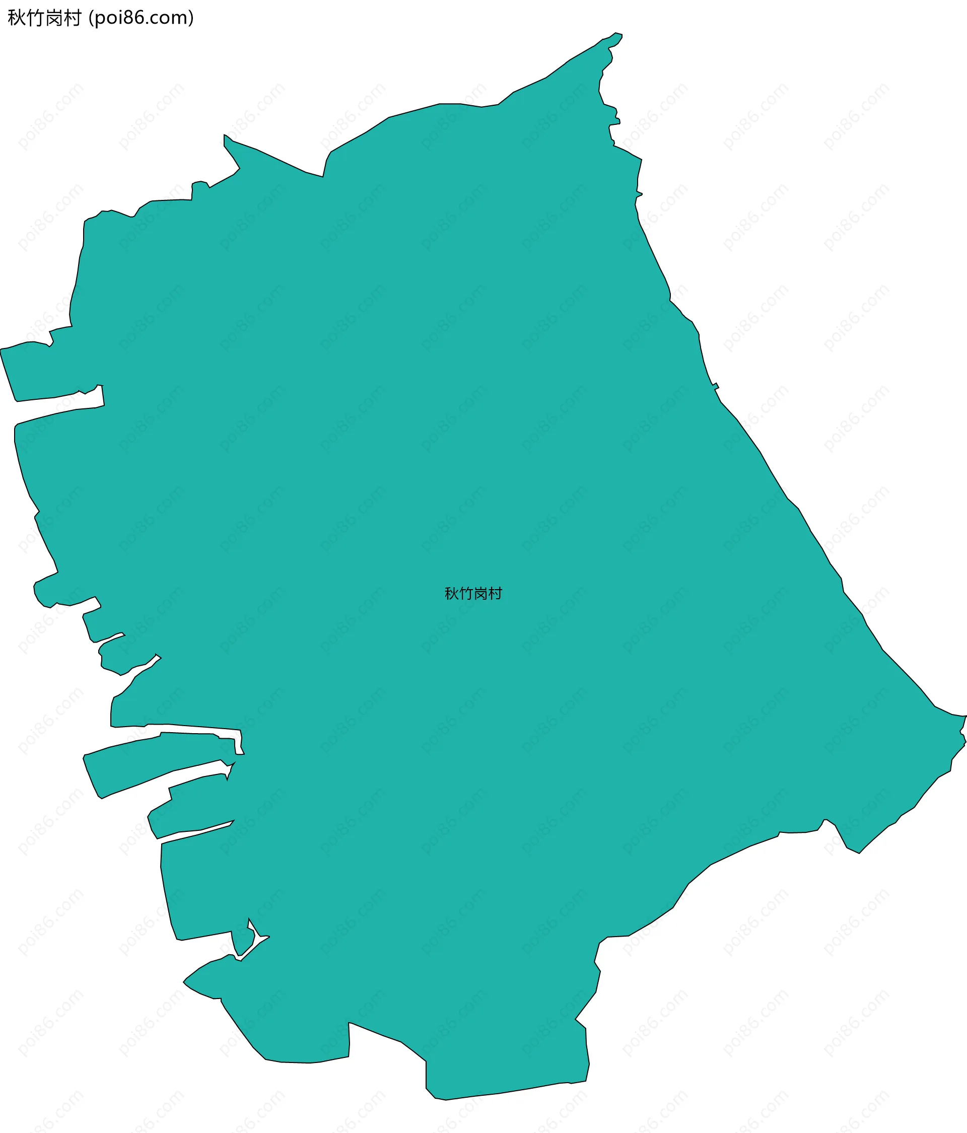 秋竹岗村边界地图