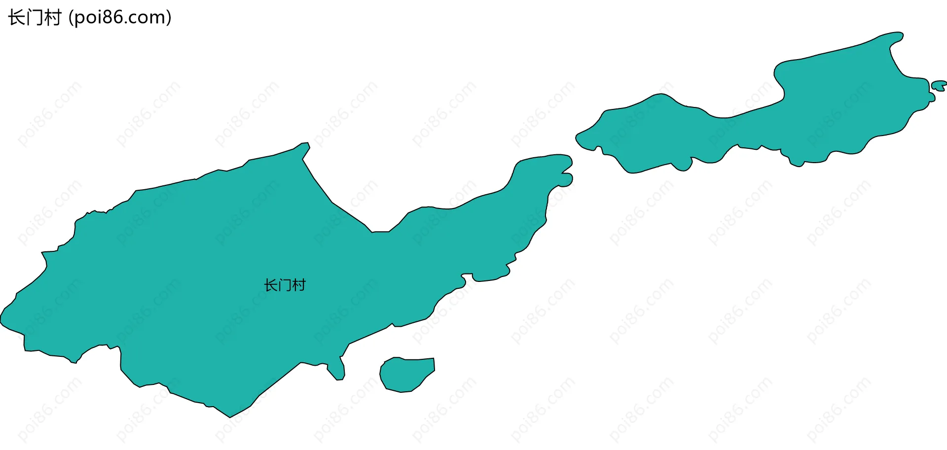 长门村边界地图