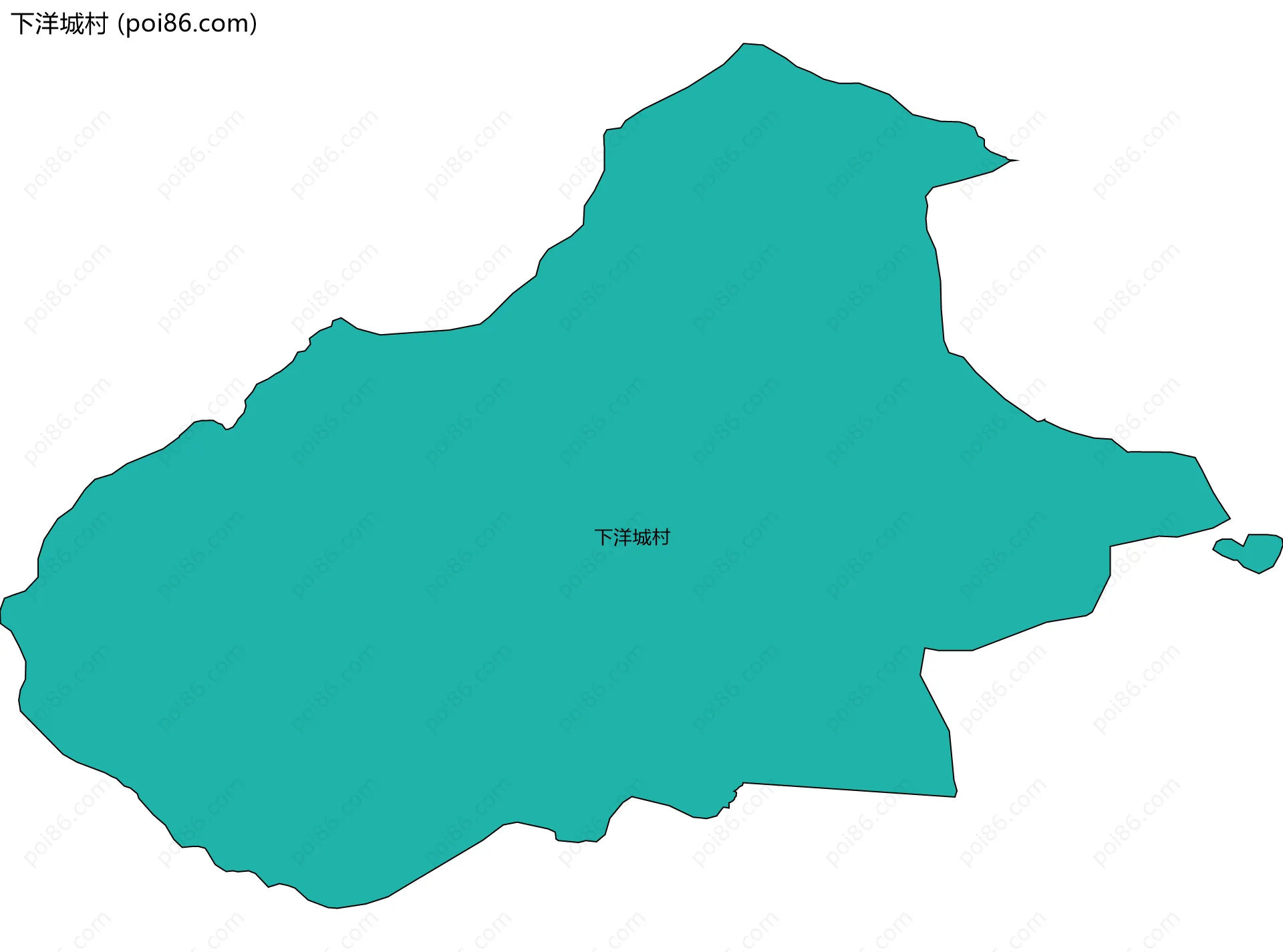 下洋城村边界地图