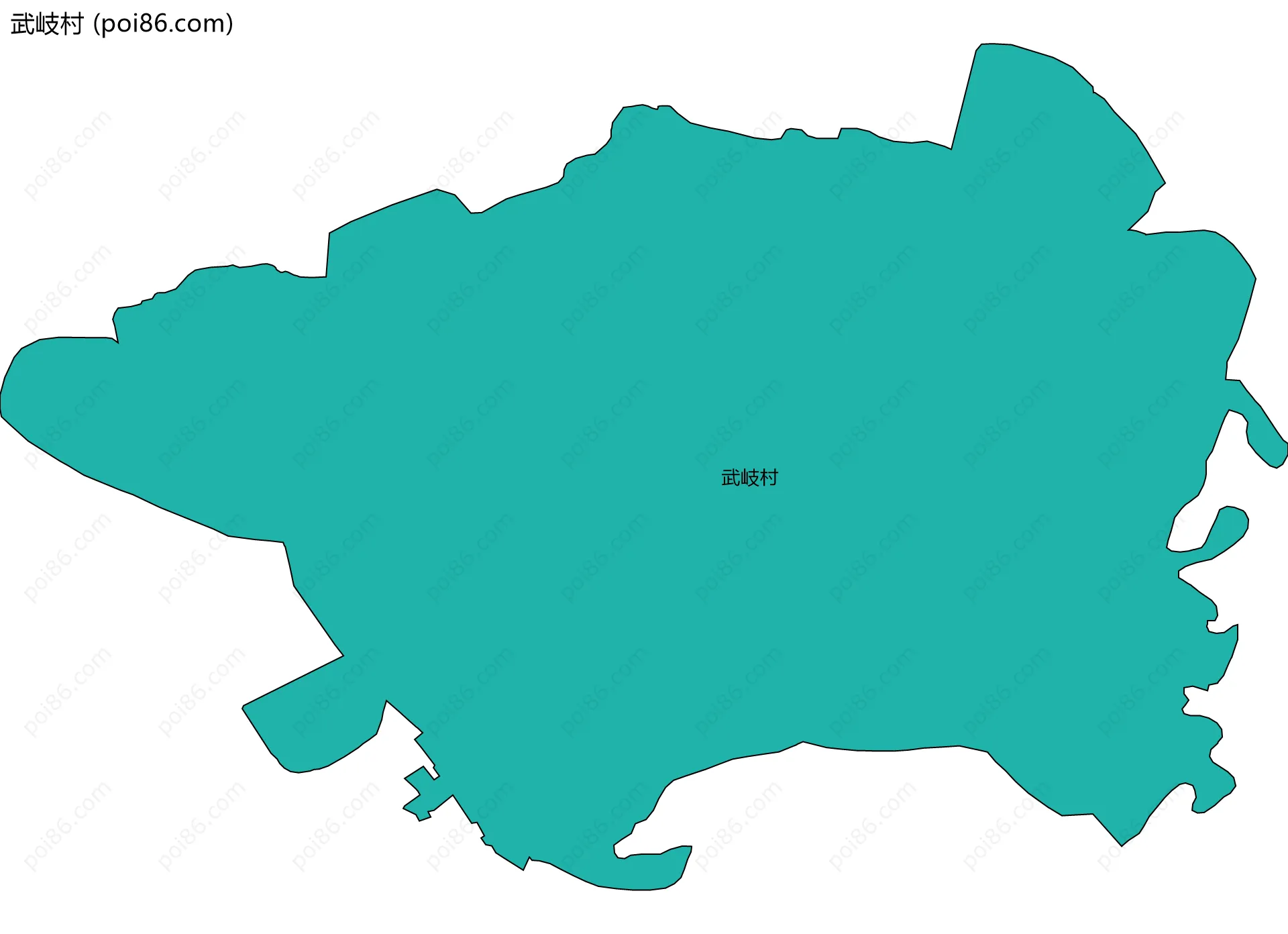 武岐村边界地图