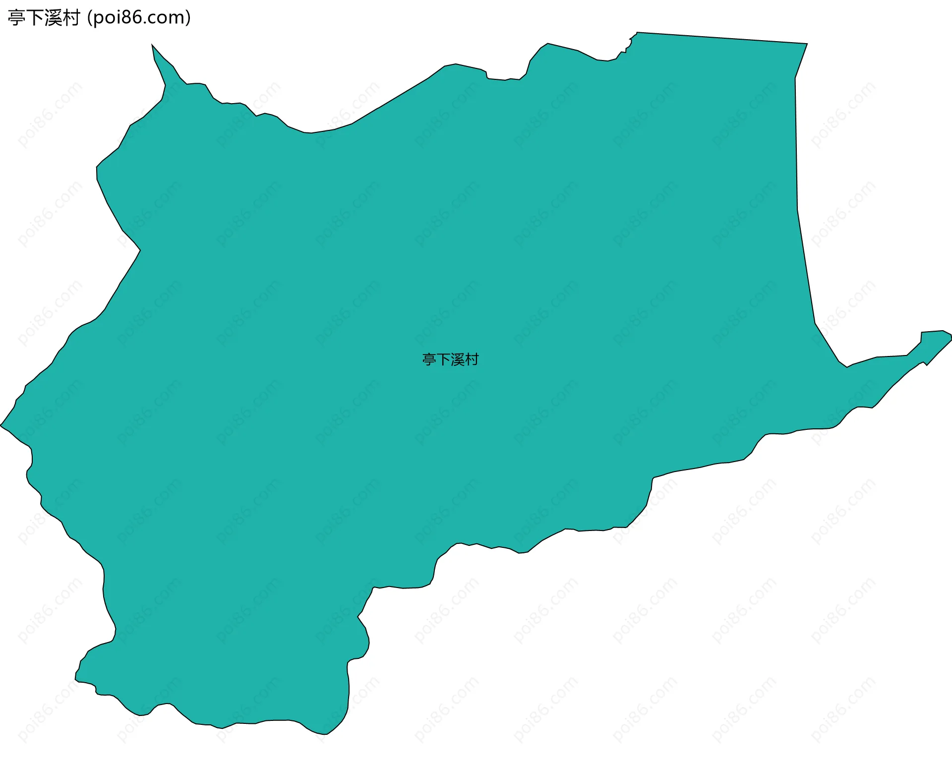 亭下溪村边界地图