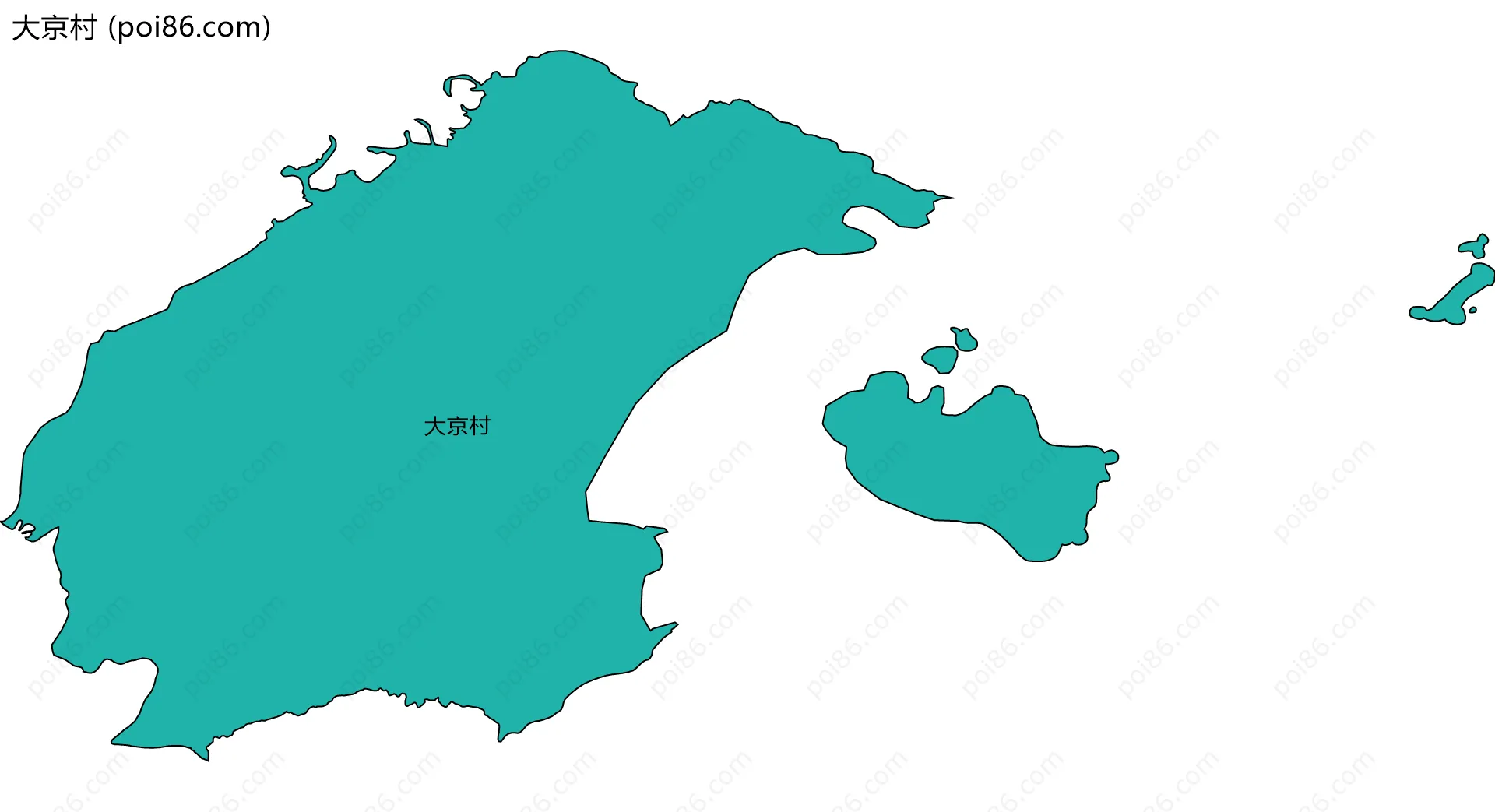 大京村边界地图