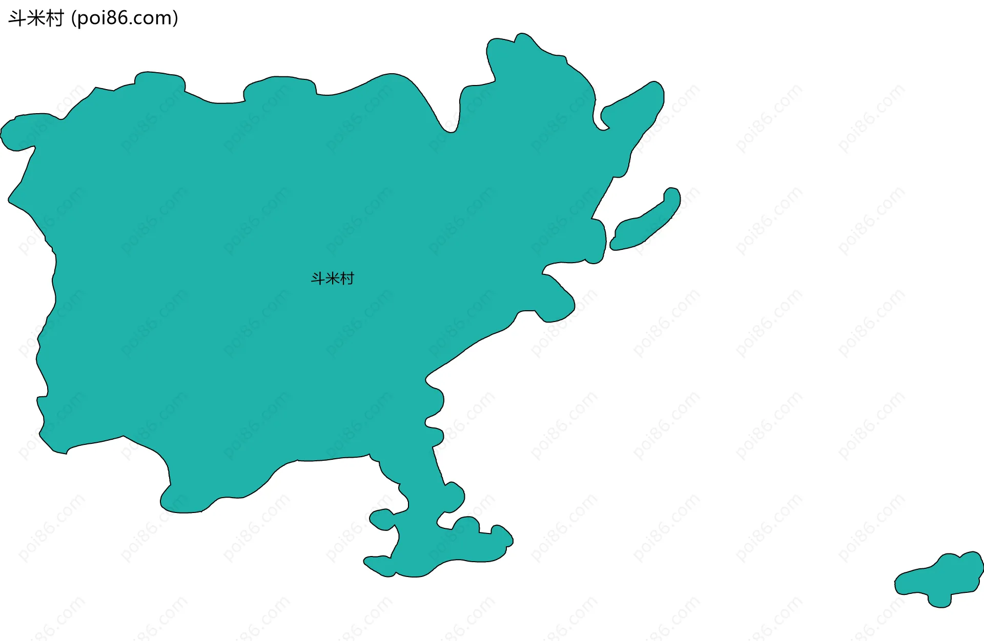 斗米村边界地图