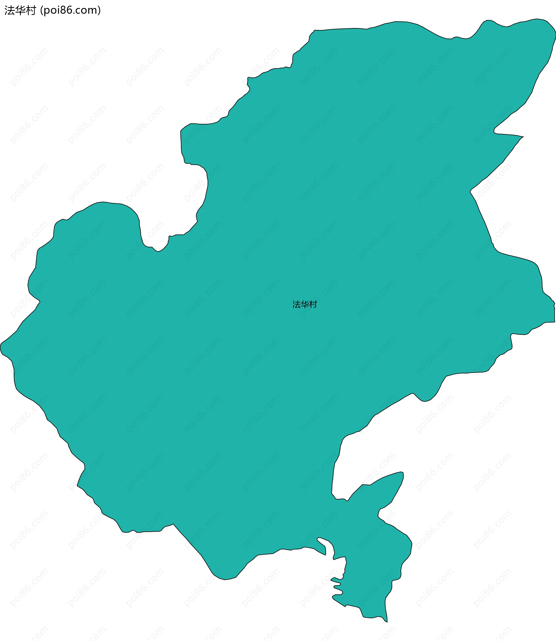 法华村边界地图