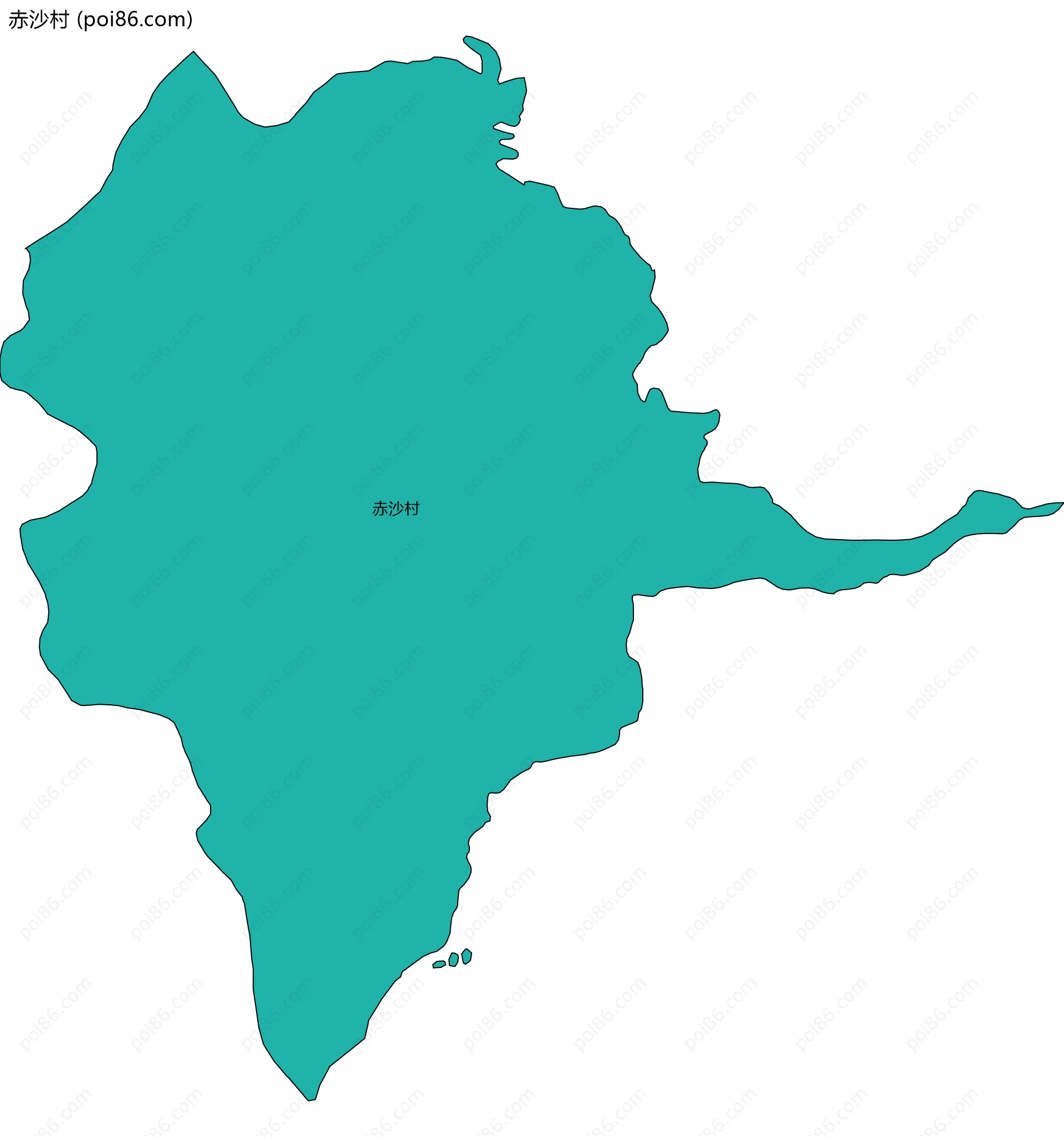 赤沙村边界地图