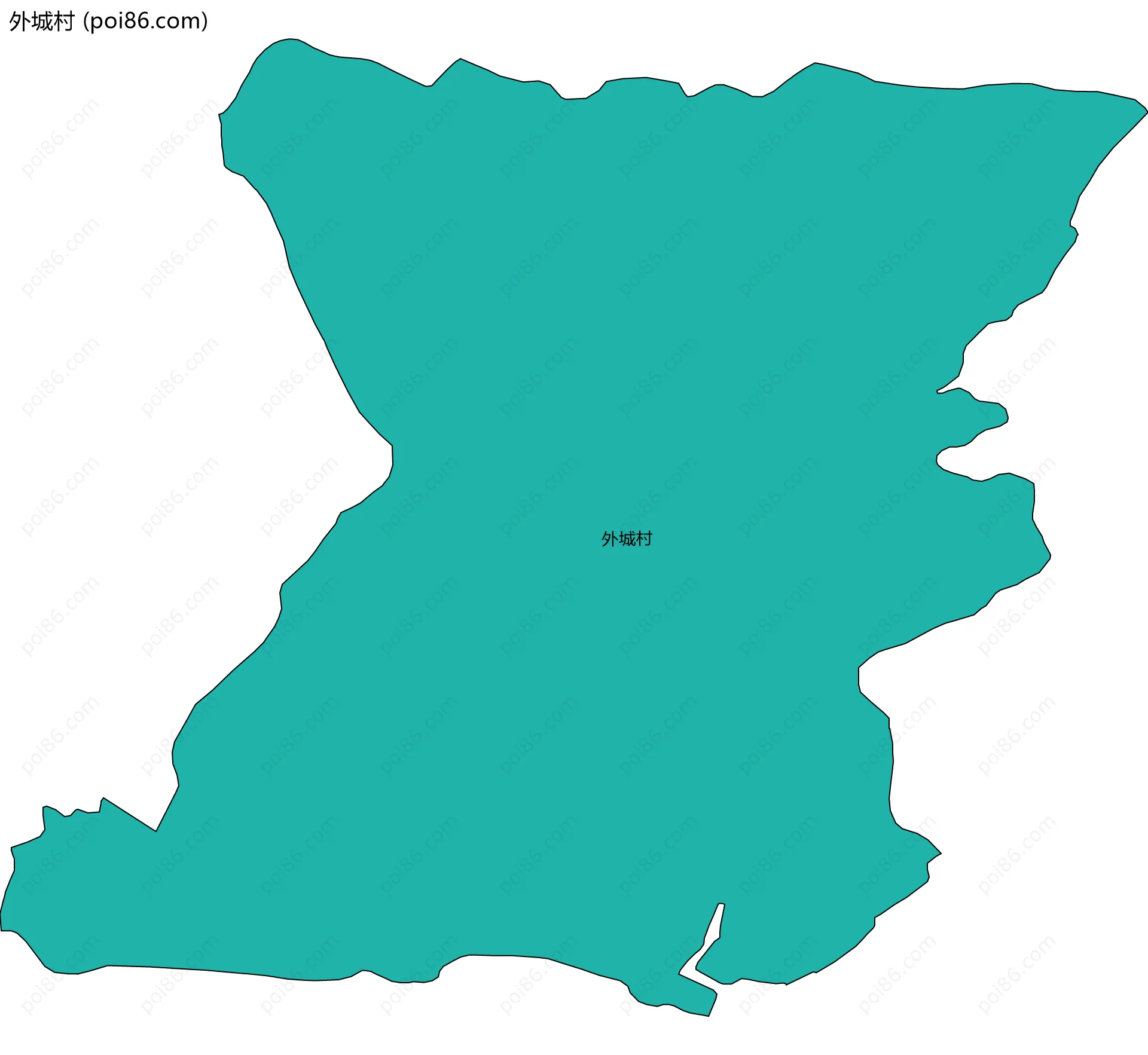 外城村边界地图