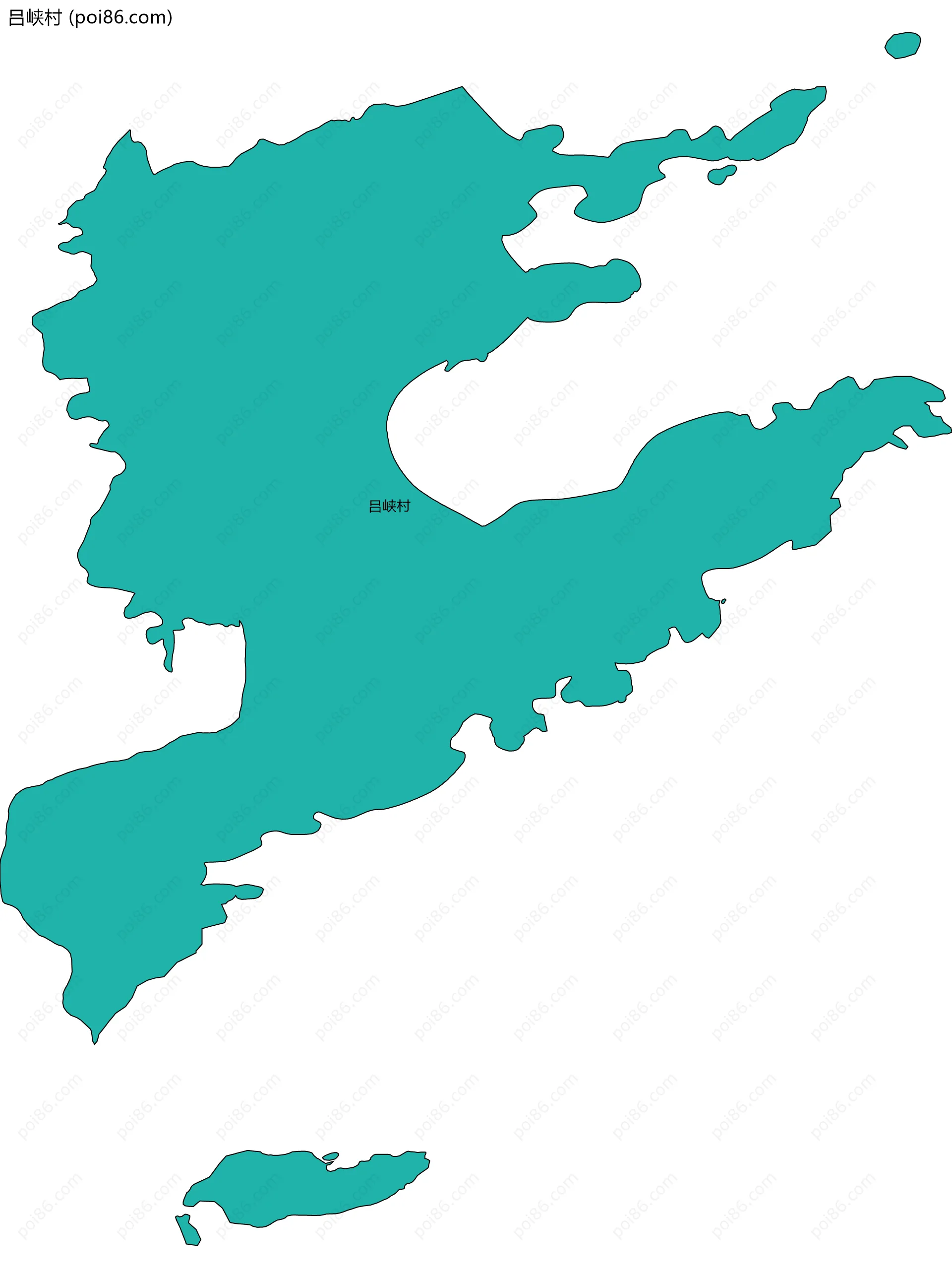 吕峡村边界地图