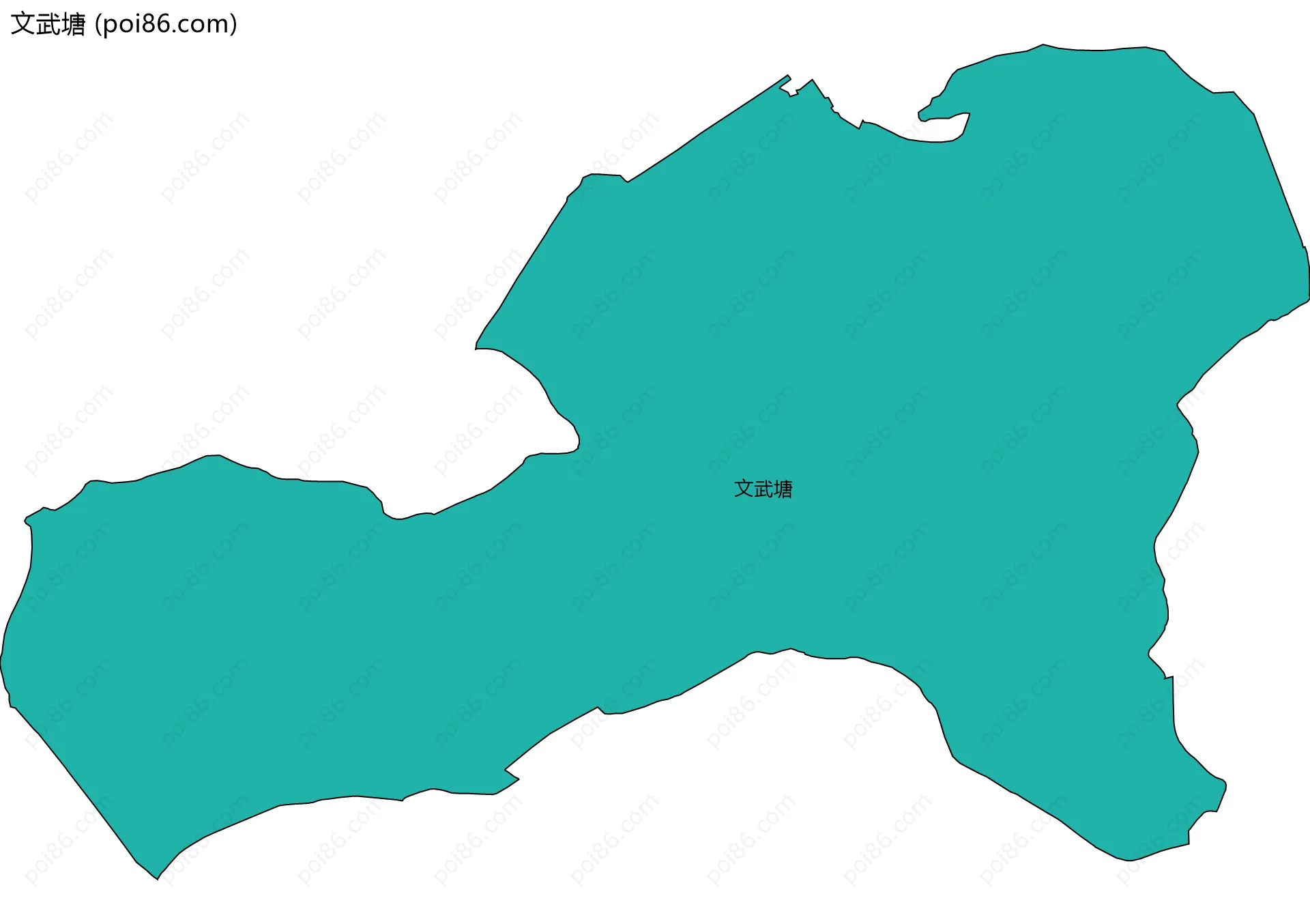 文武塘边界地图
