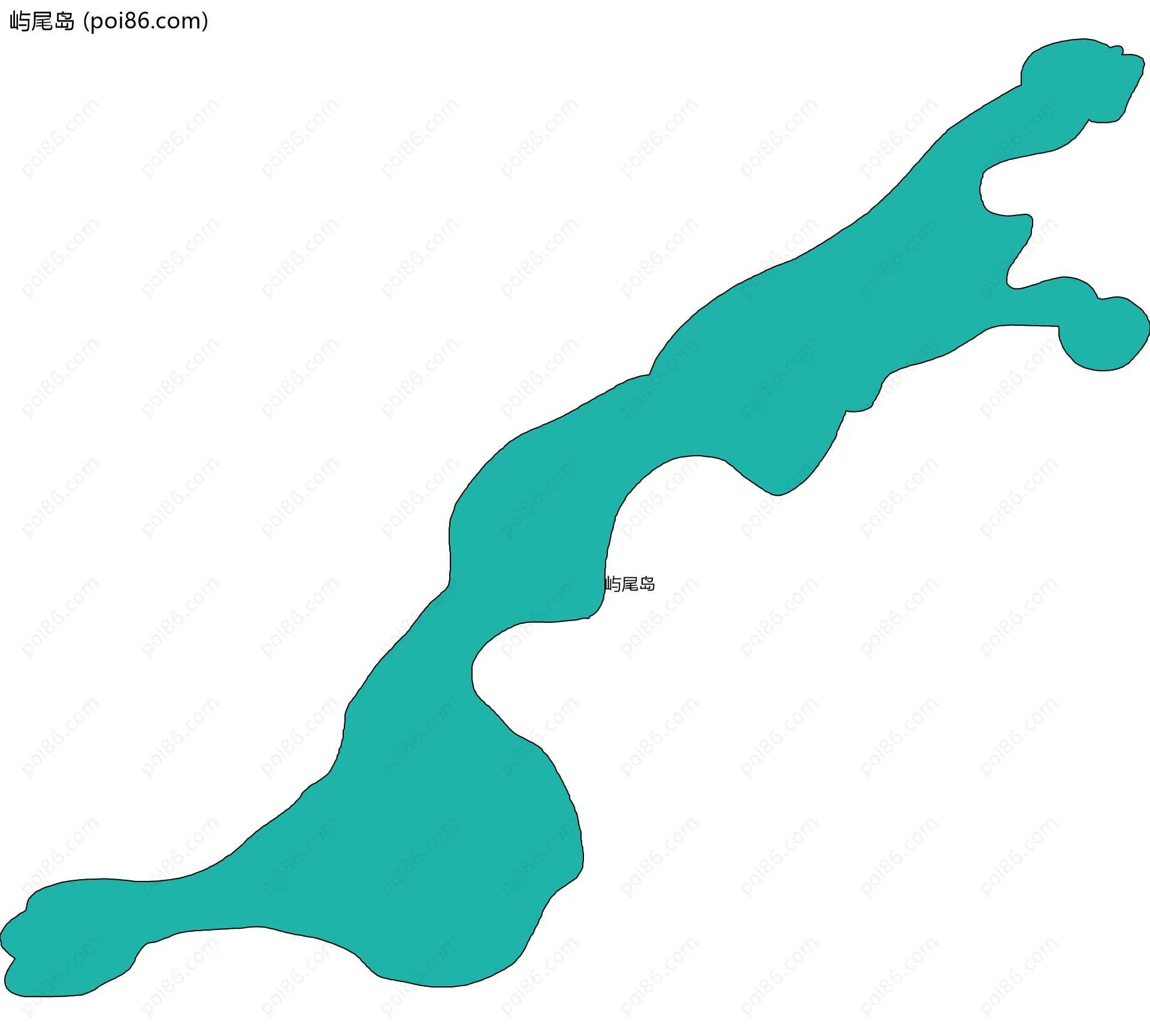 屿尾岛边界地图