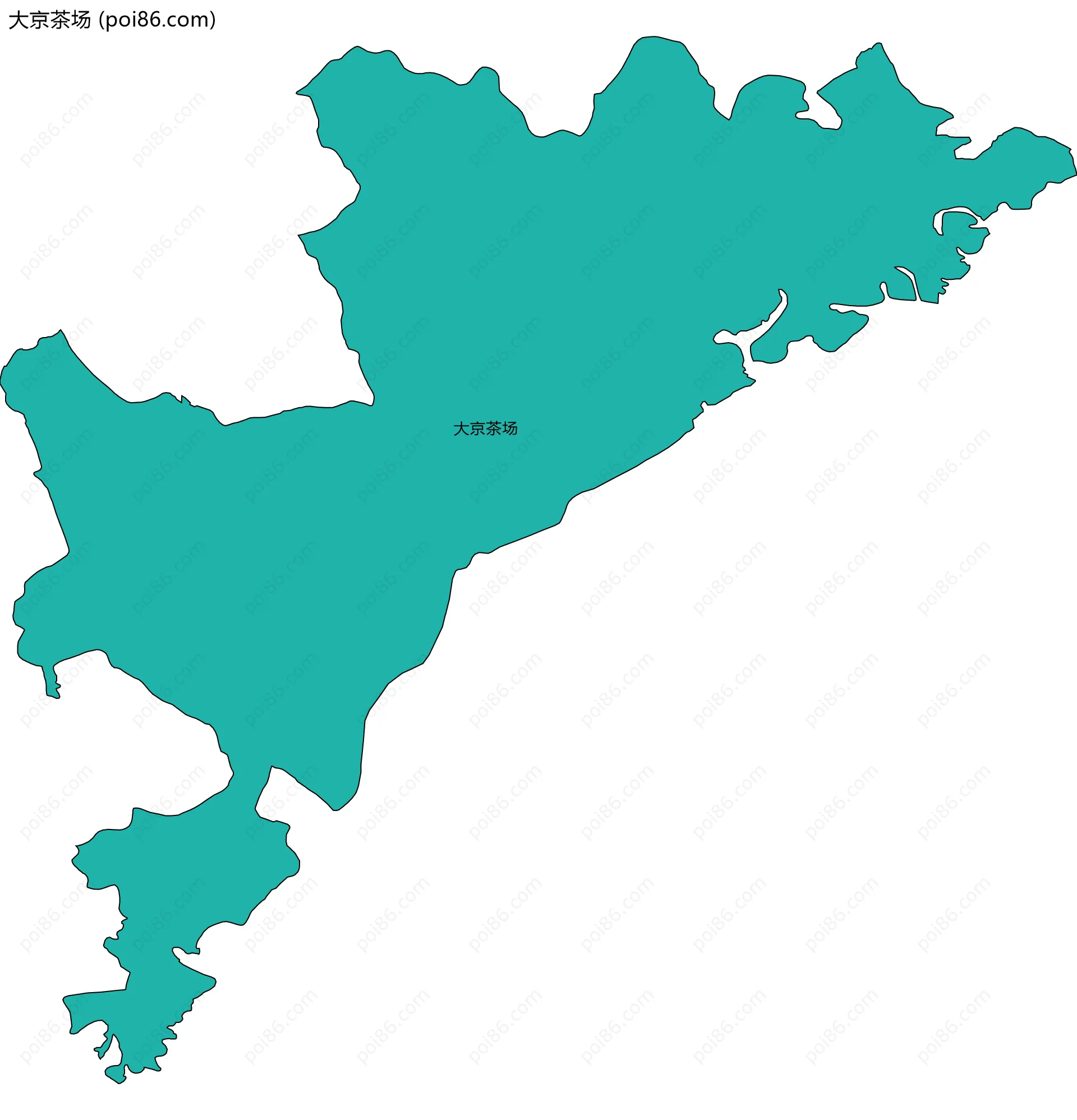 大京茶场边界地图