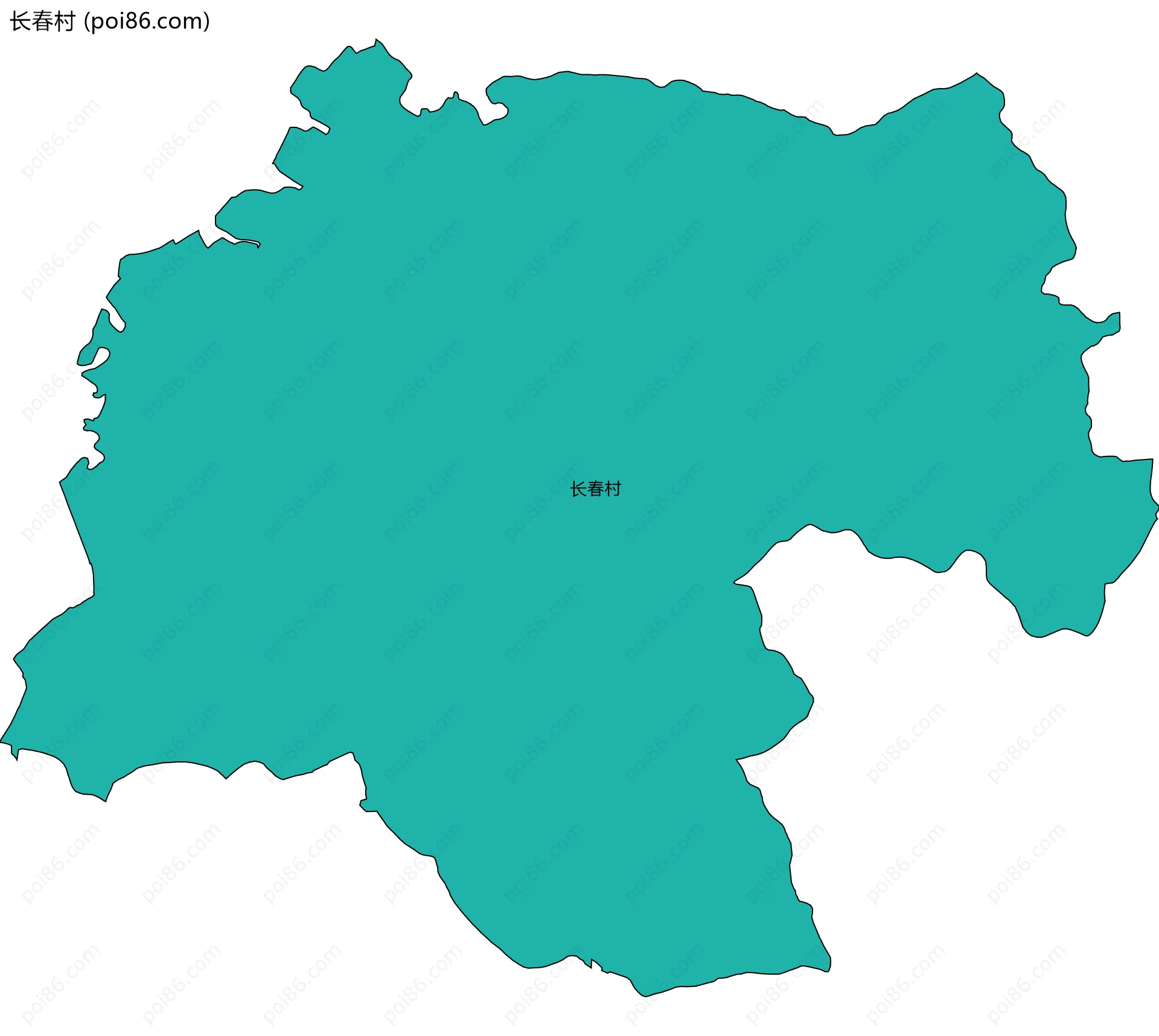 长春村边界地图