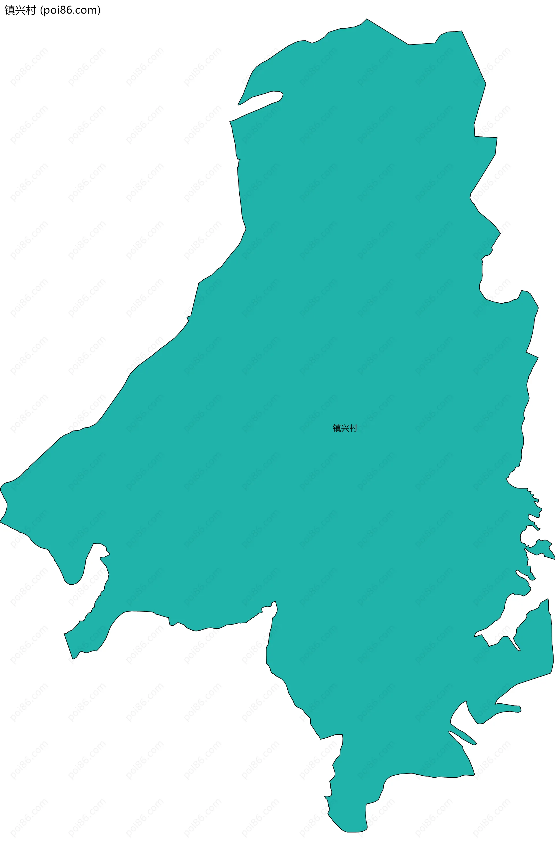 镇兴村边界地图