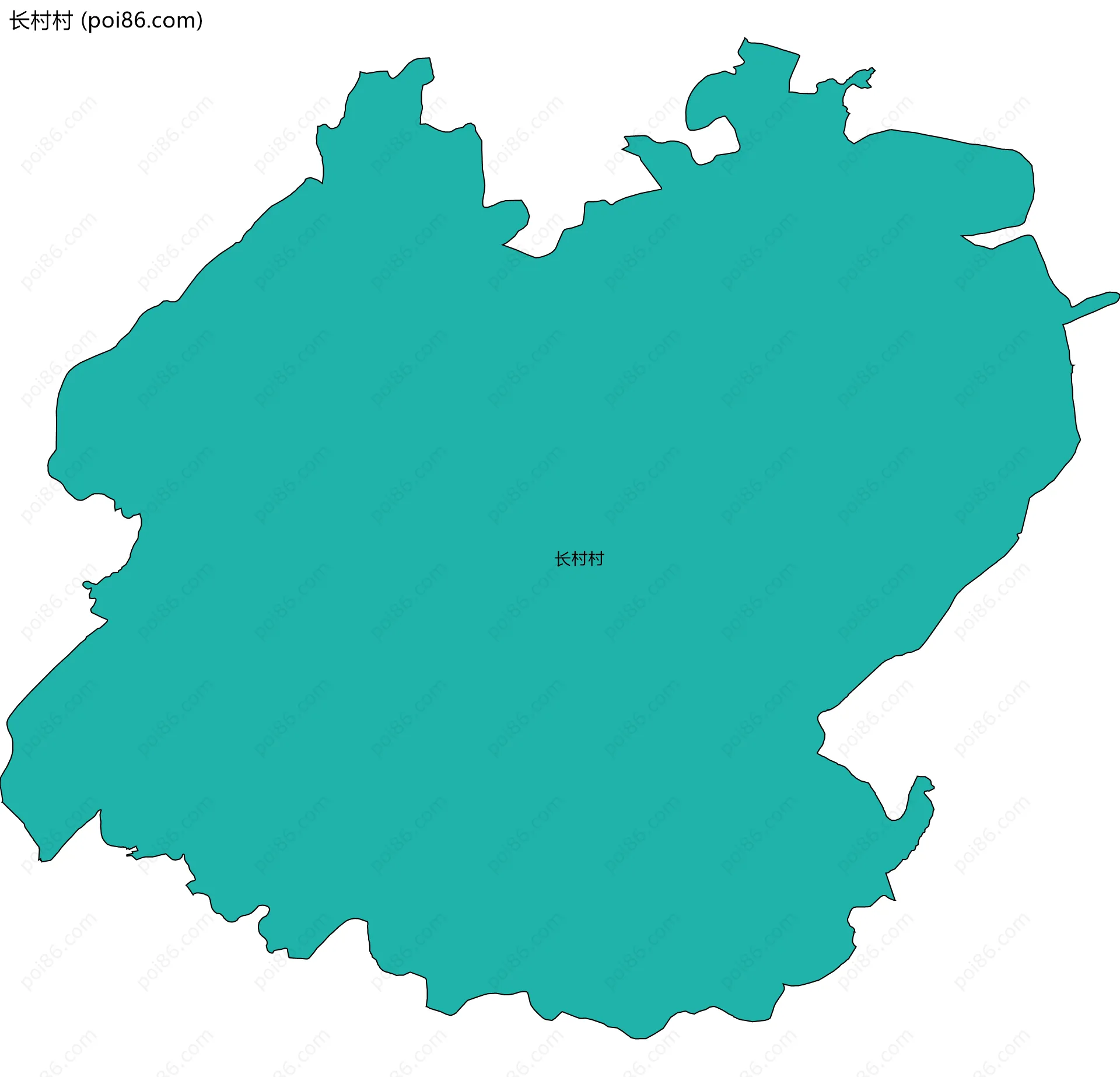 长村村边界地图