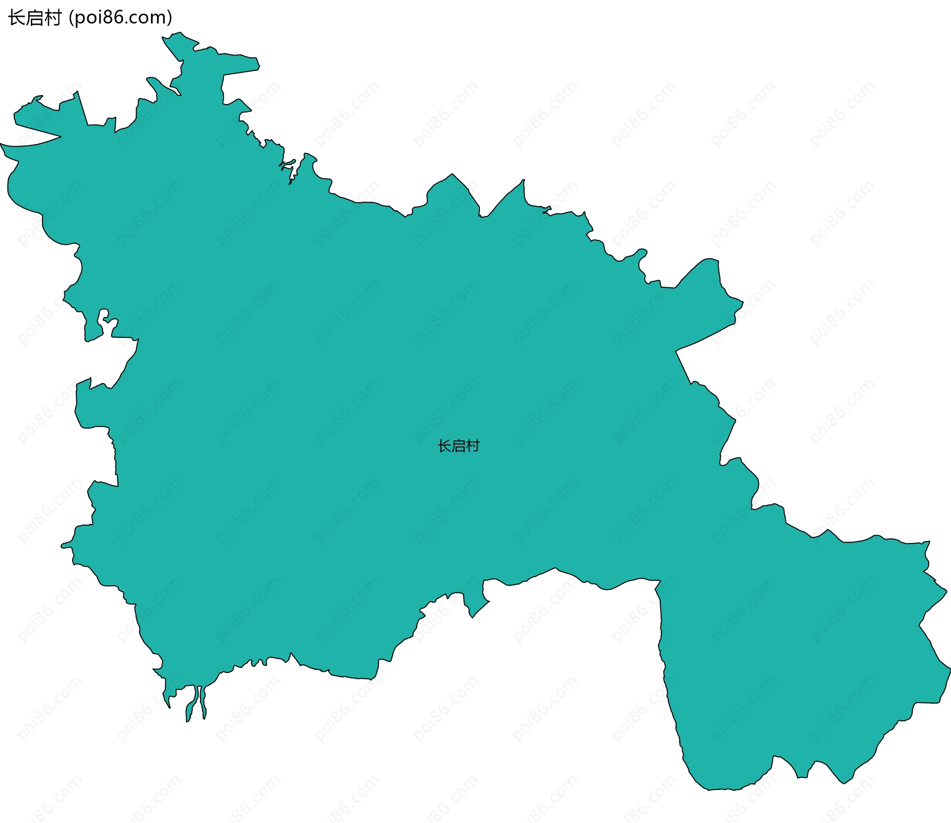 长启村边界地图