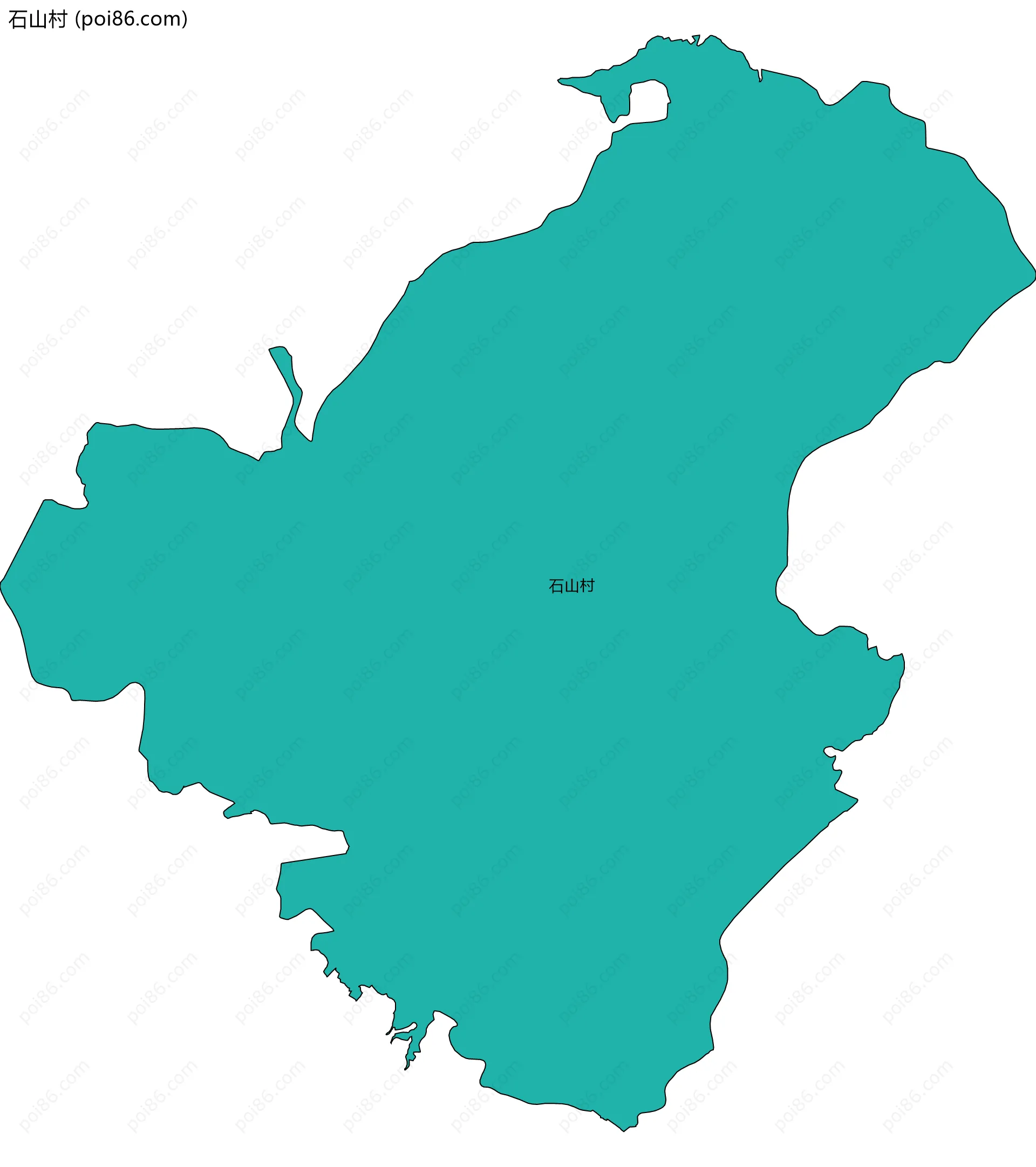 石山村边界地图