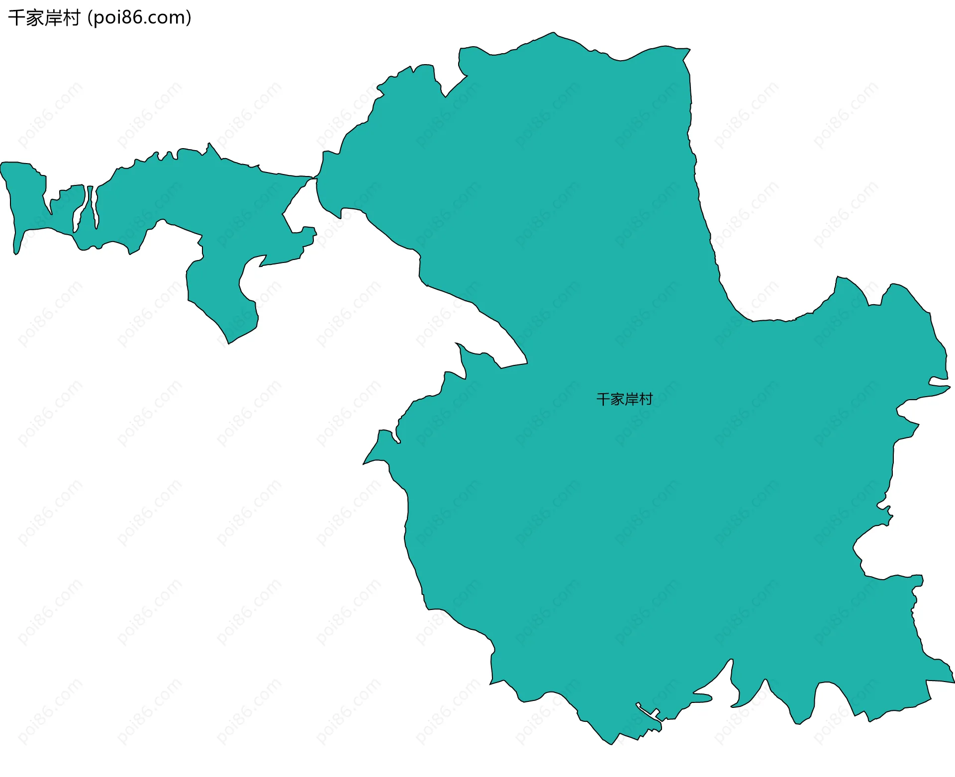 千家岸村边界地图
