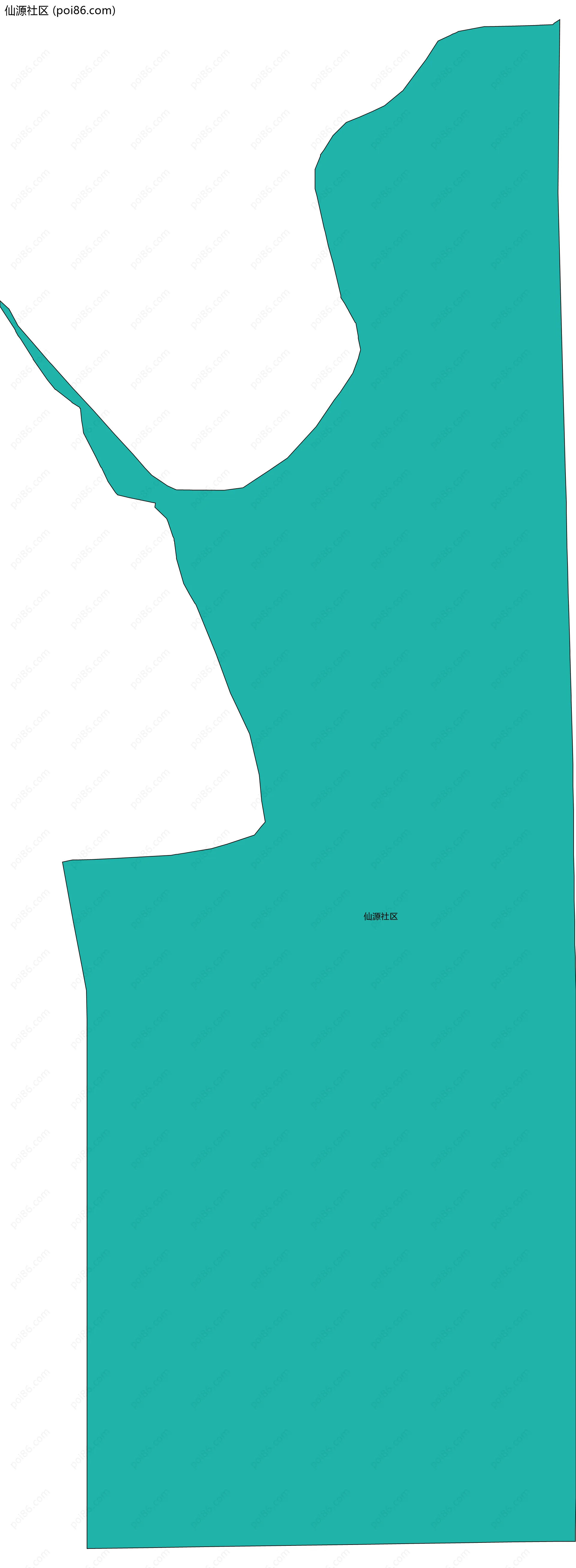 仙源社区边界地图