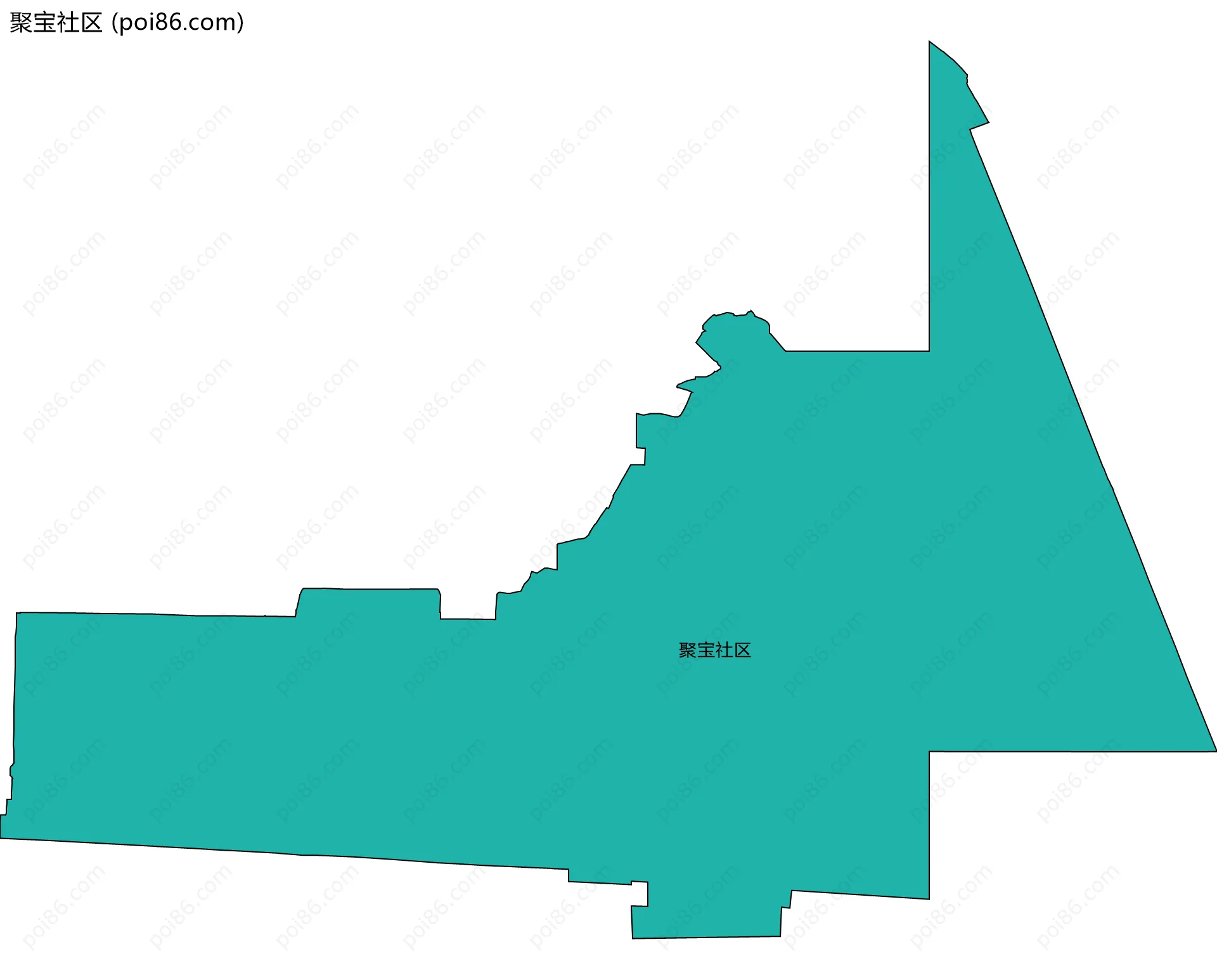 聚宝社区边界地图