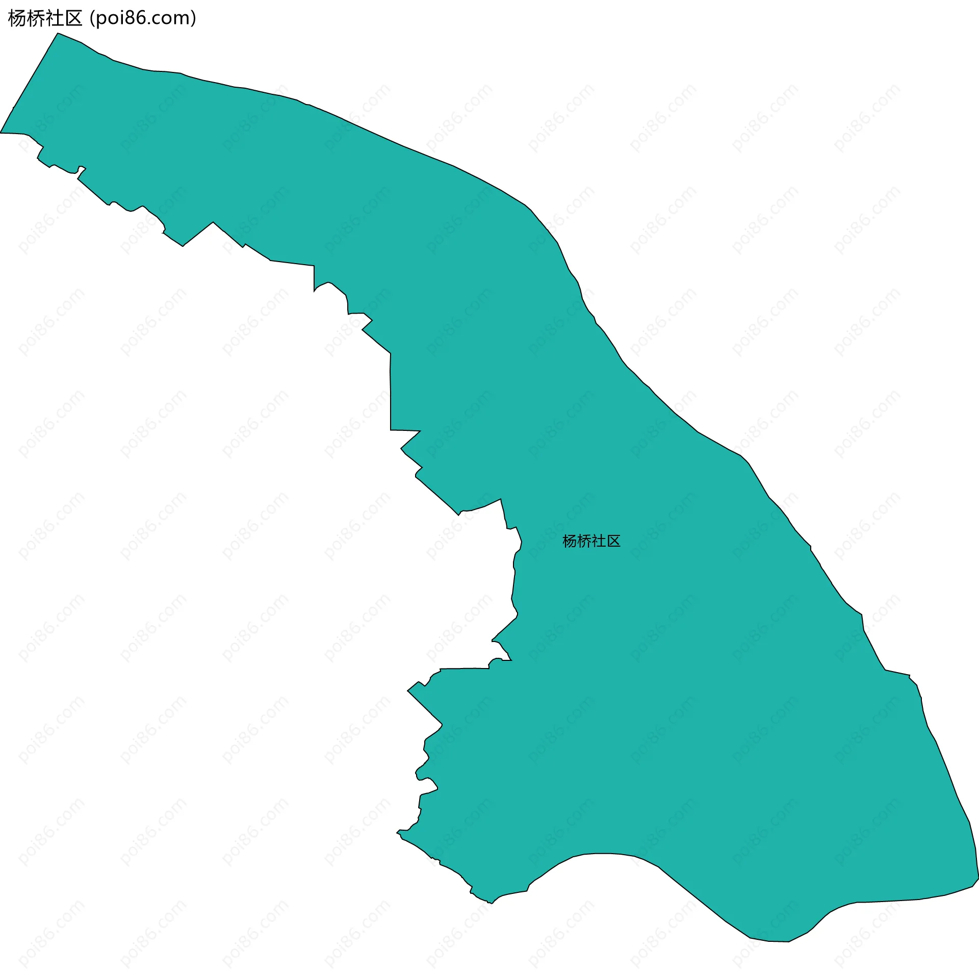 杨桥社区边界地图