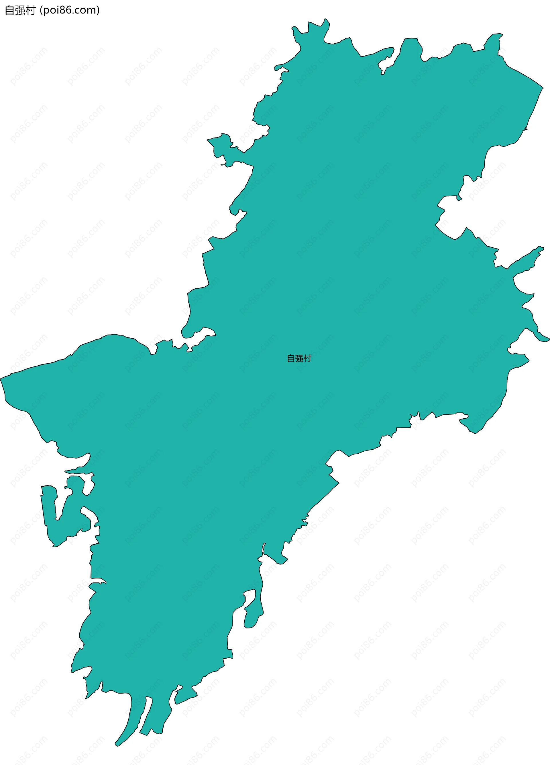 自强村边界地图