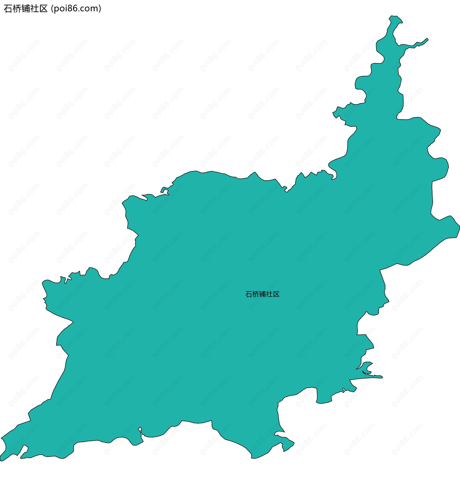 石桥铺社区边界地图