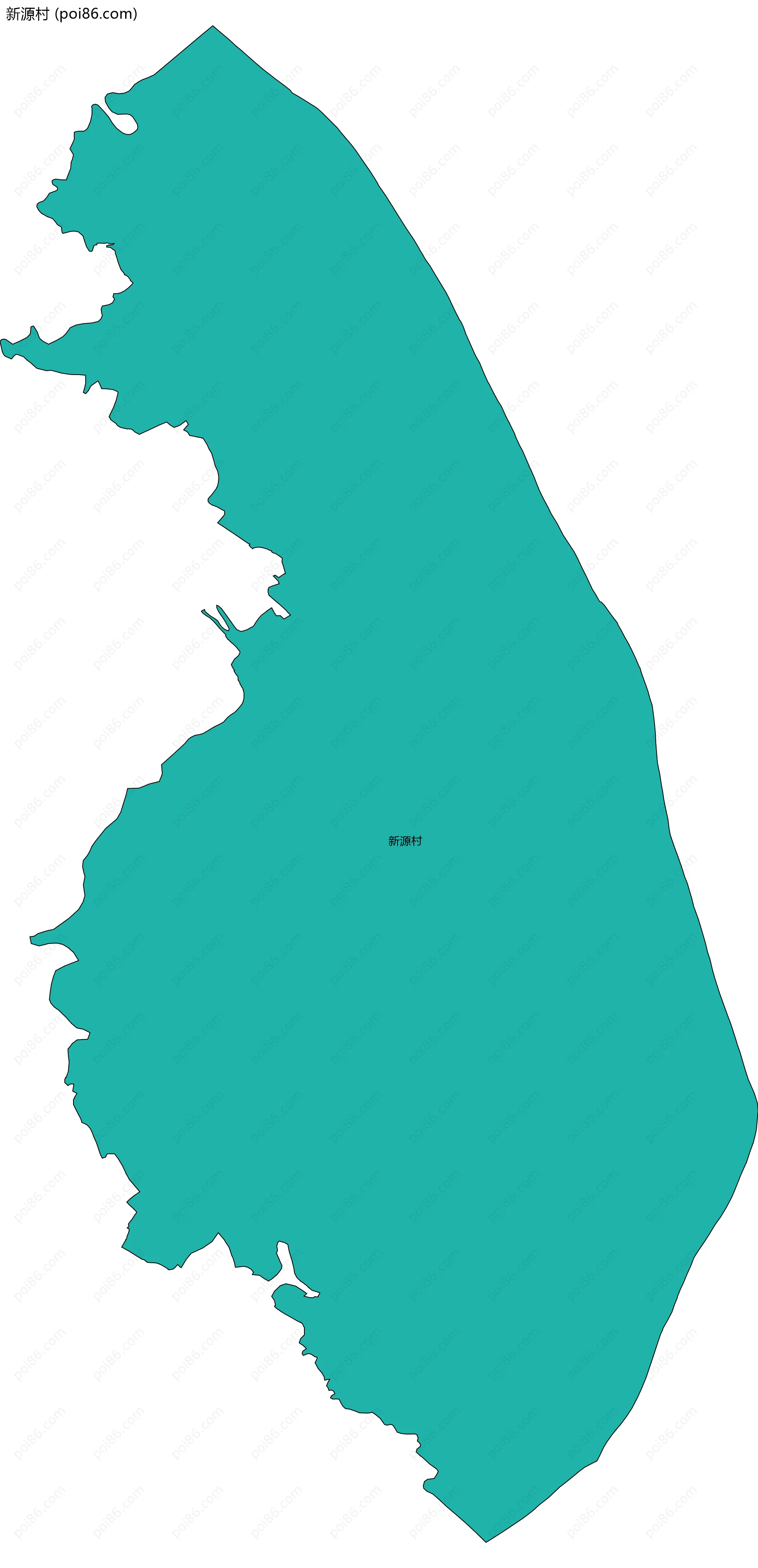 新源村边界地图