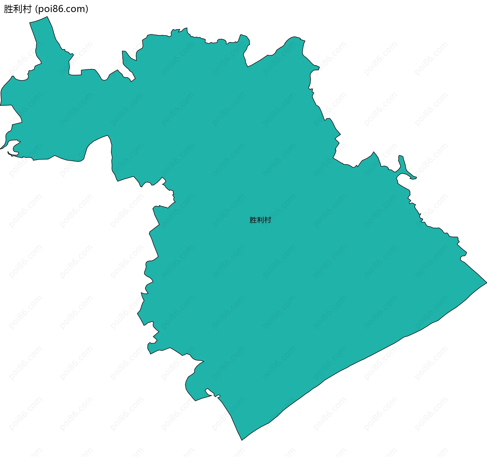 胜利村边界地图