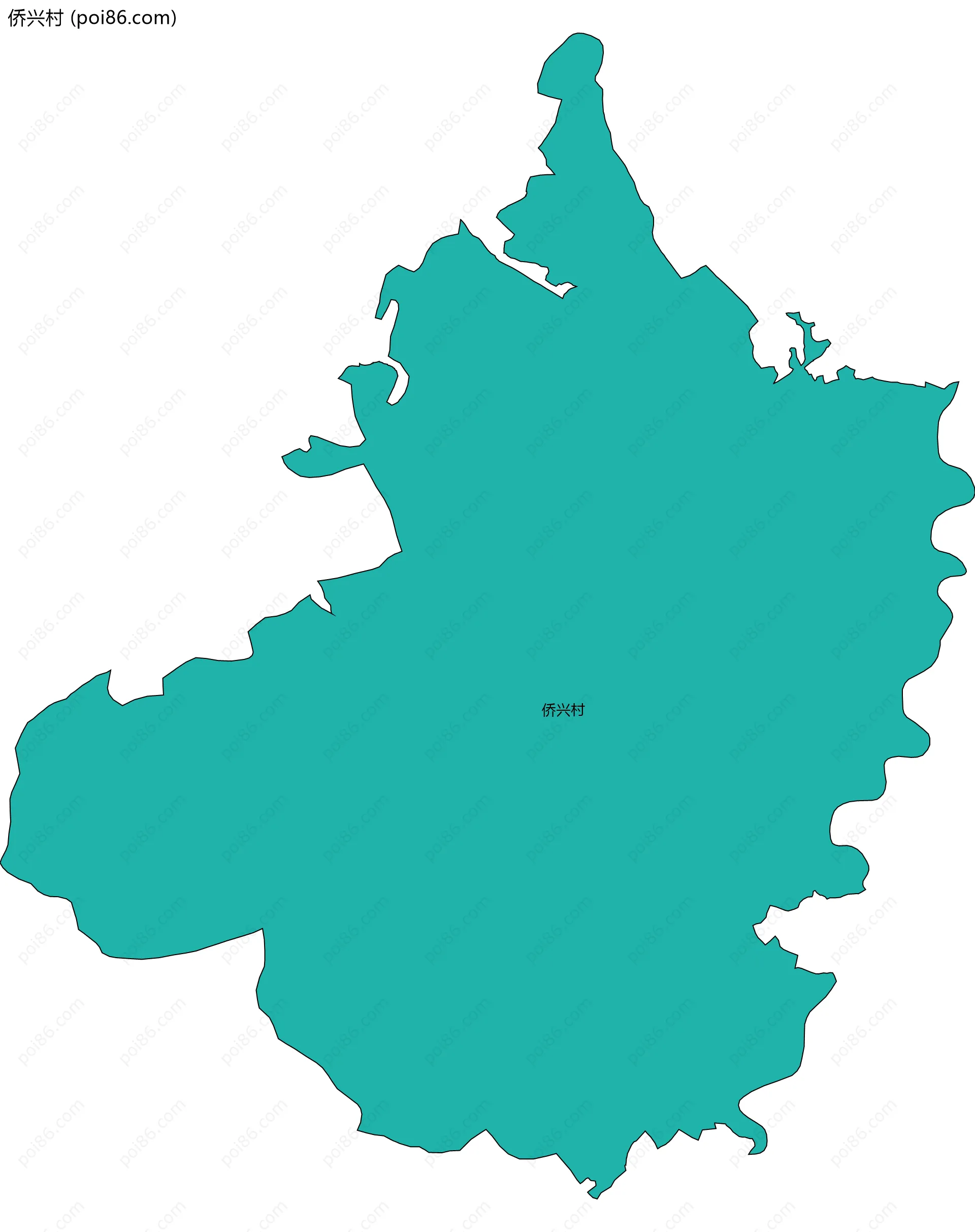 侨兴村边界地图