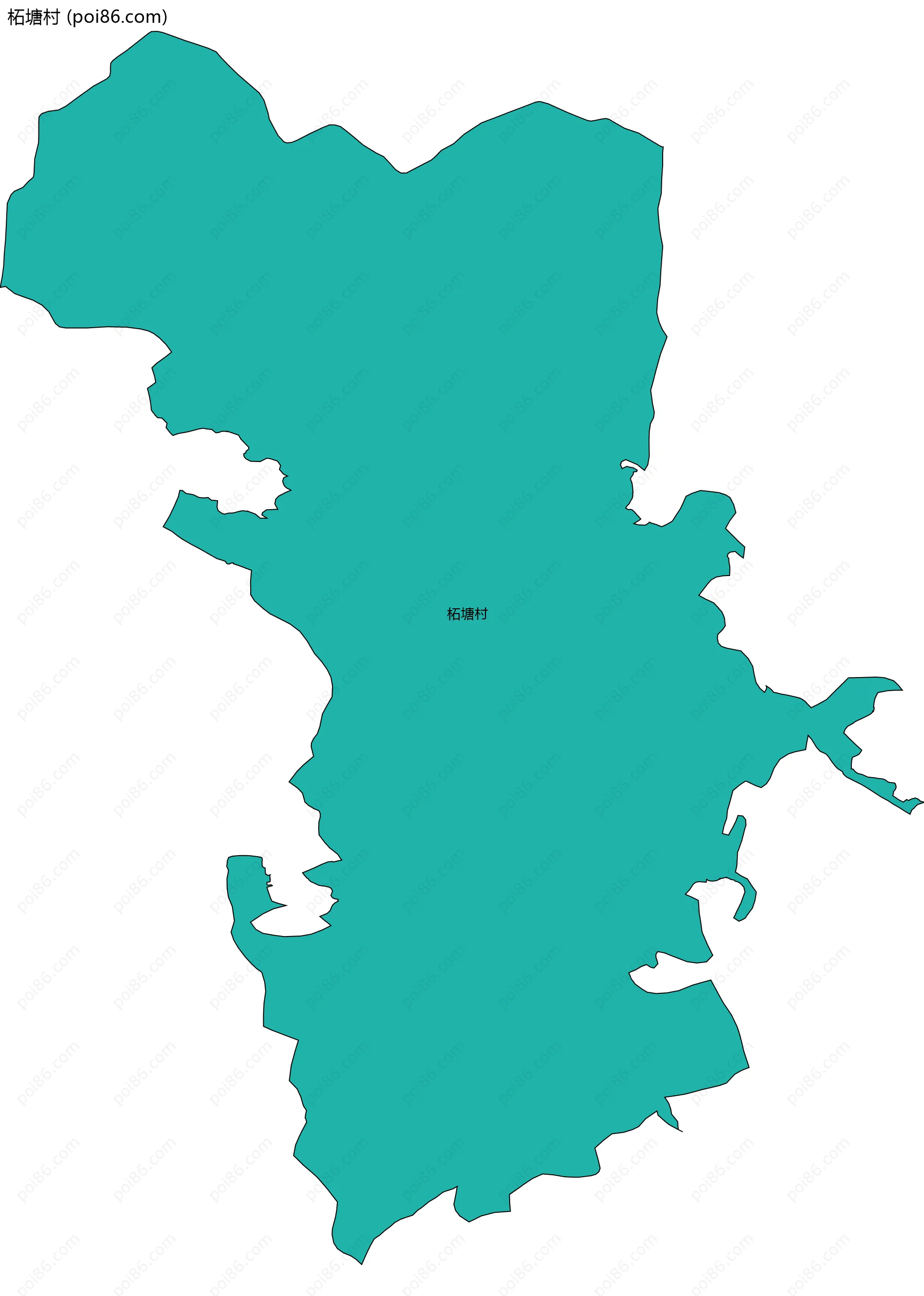 柘塘村边界地图