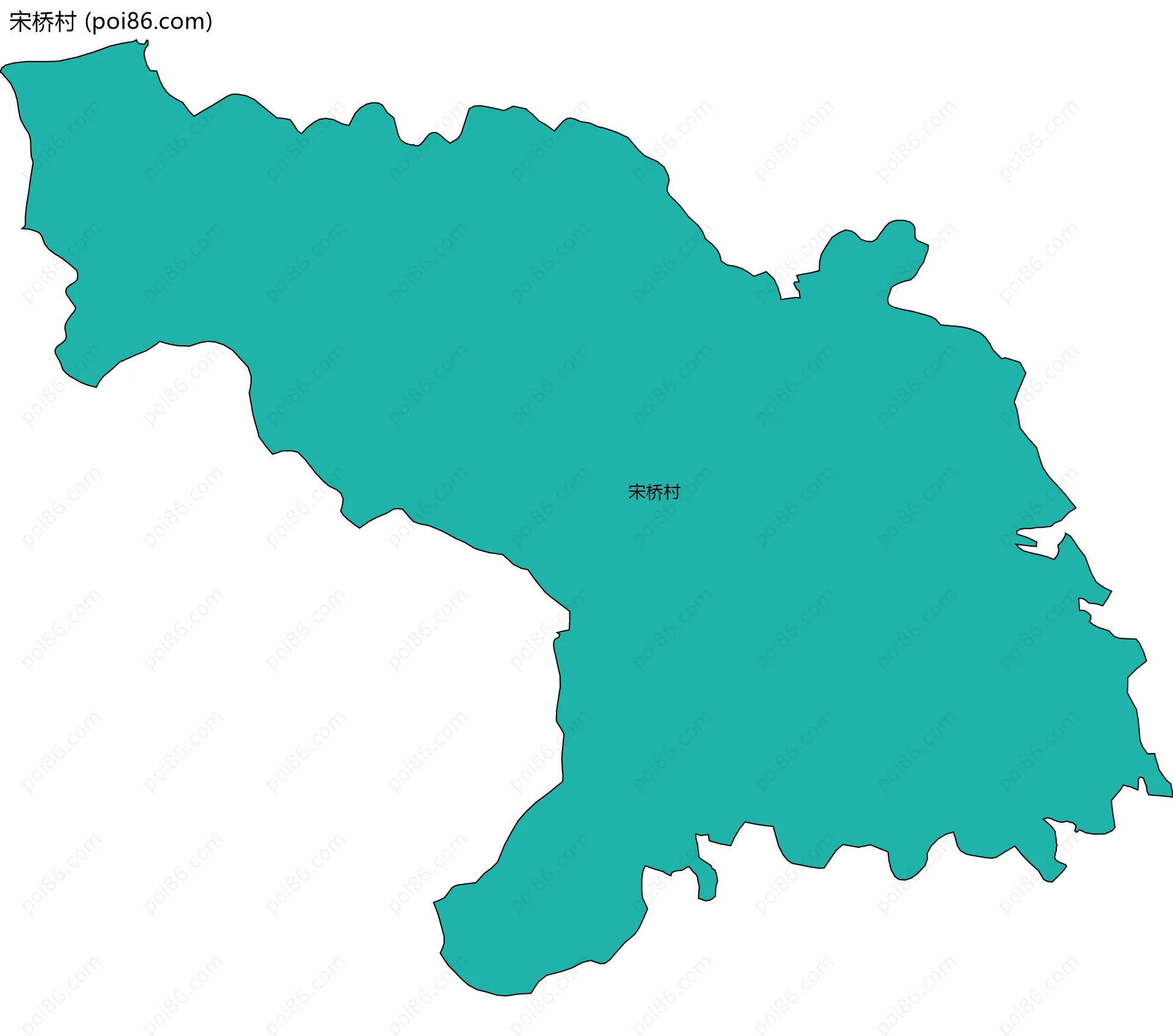 宋桥村边界地图