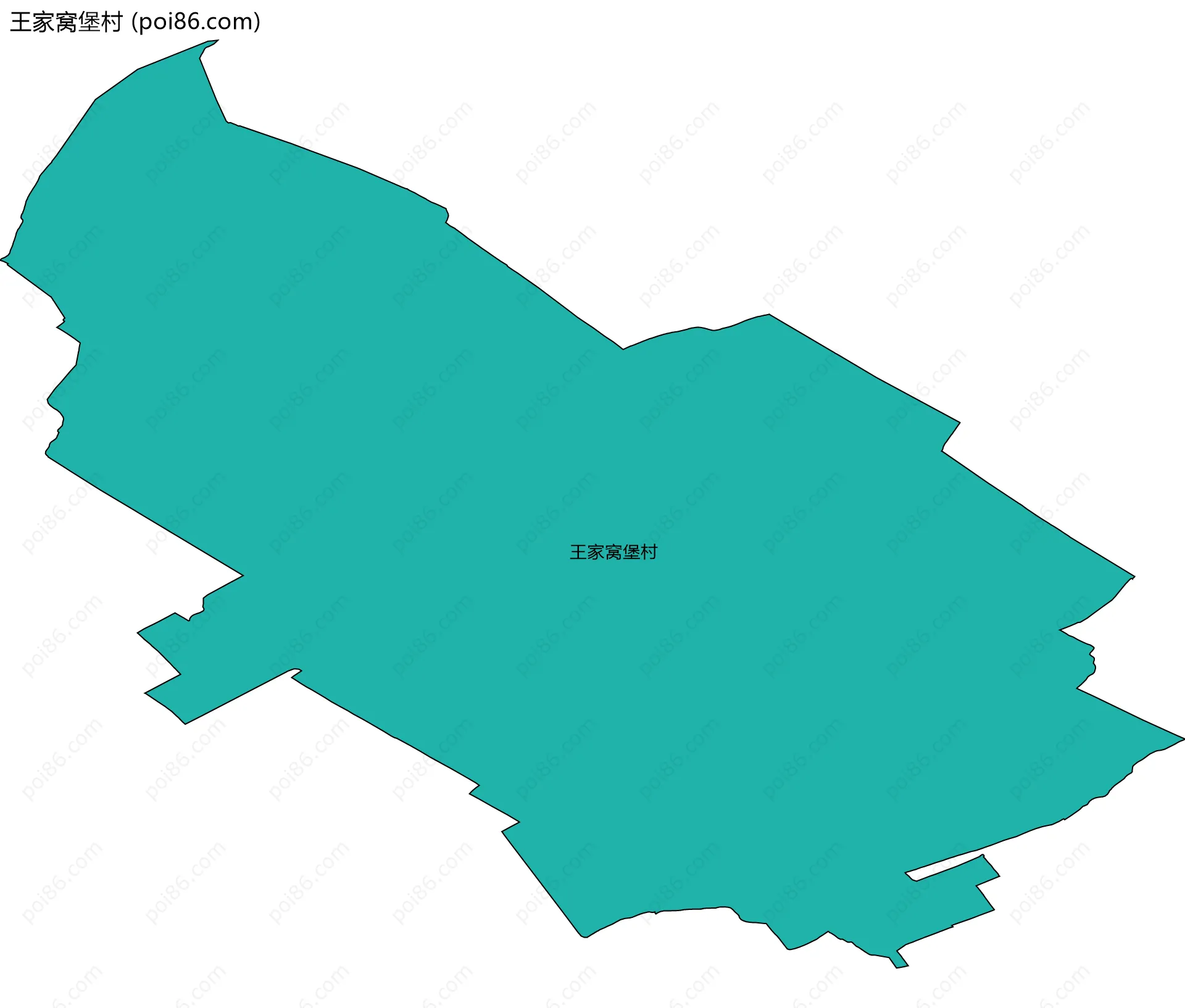 王家窝堡村边界地图