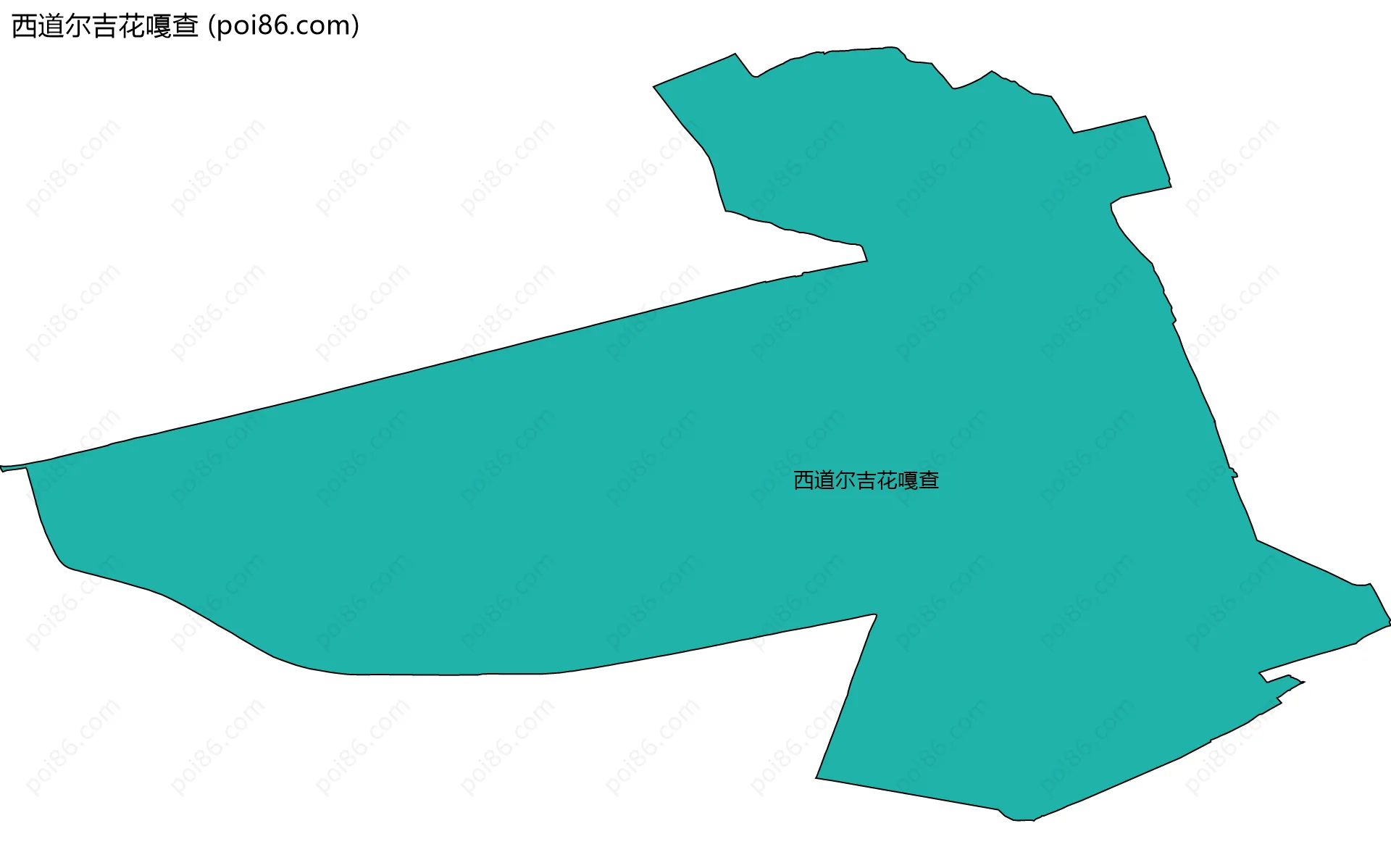 西道尔吉花嘎查边界地图
