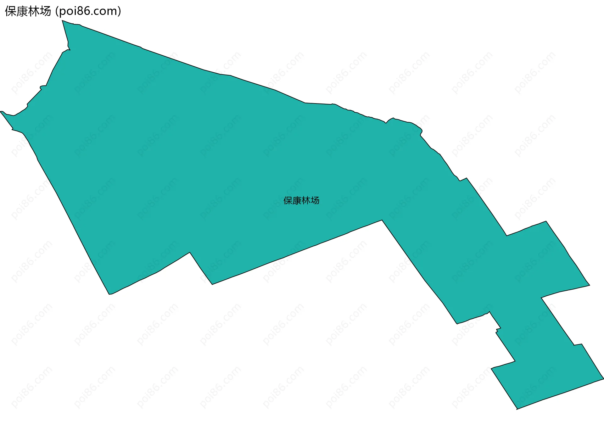 保康林场边界地图