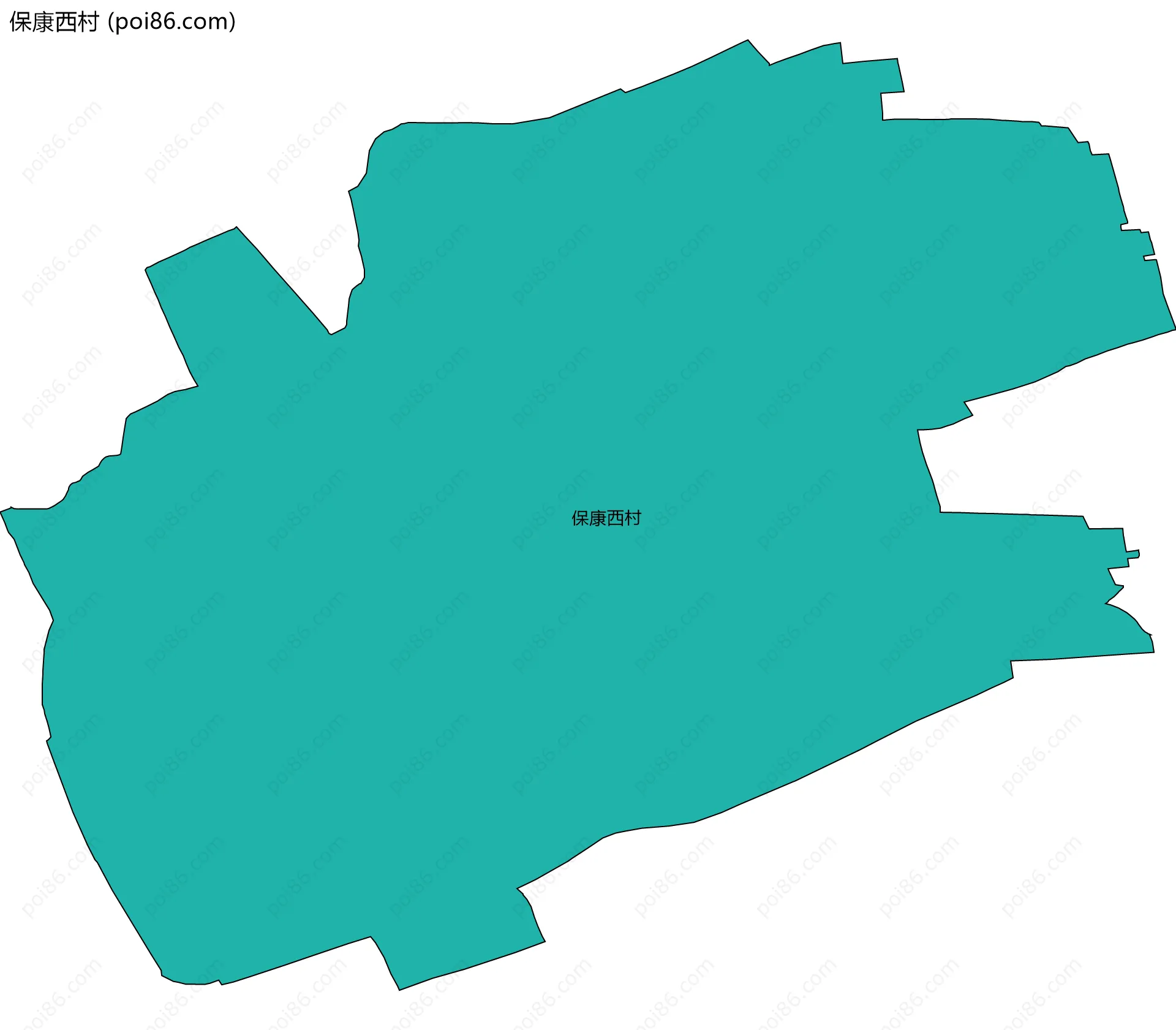 保康西村边界地图