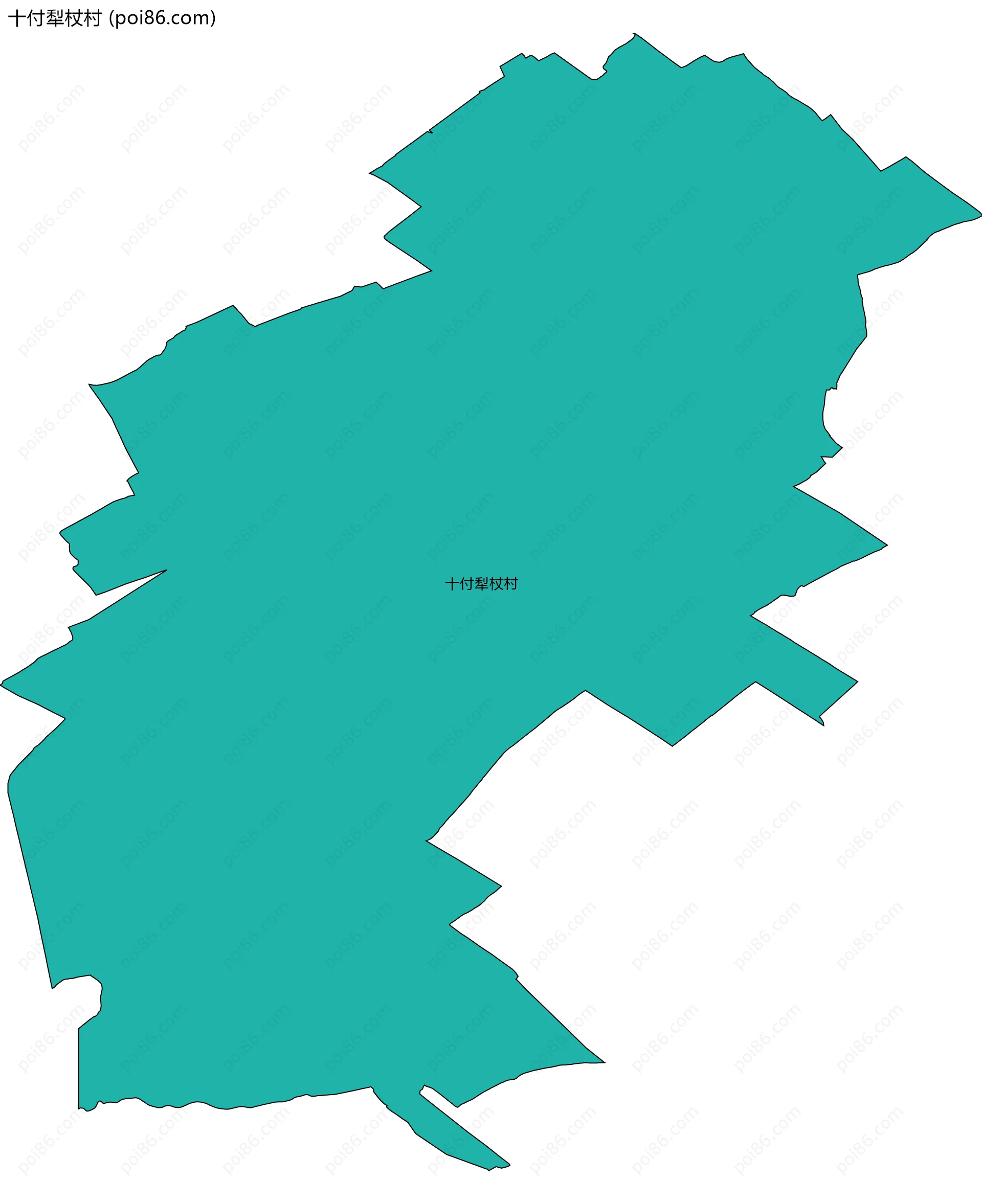 十付犁杖村边界地图