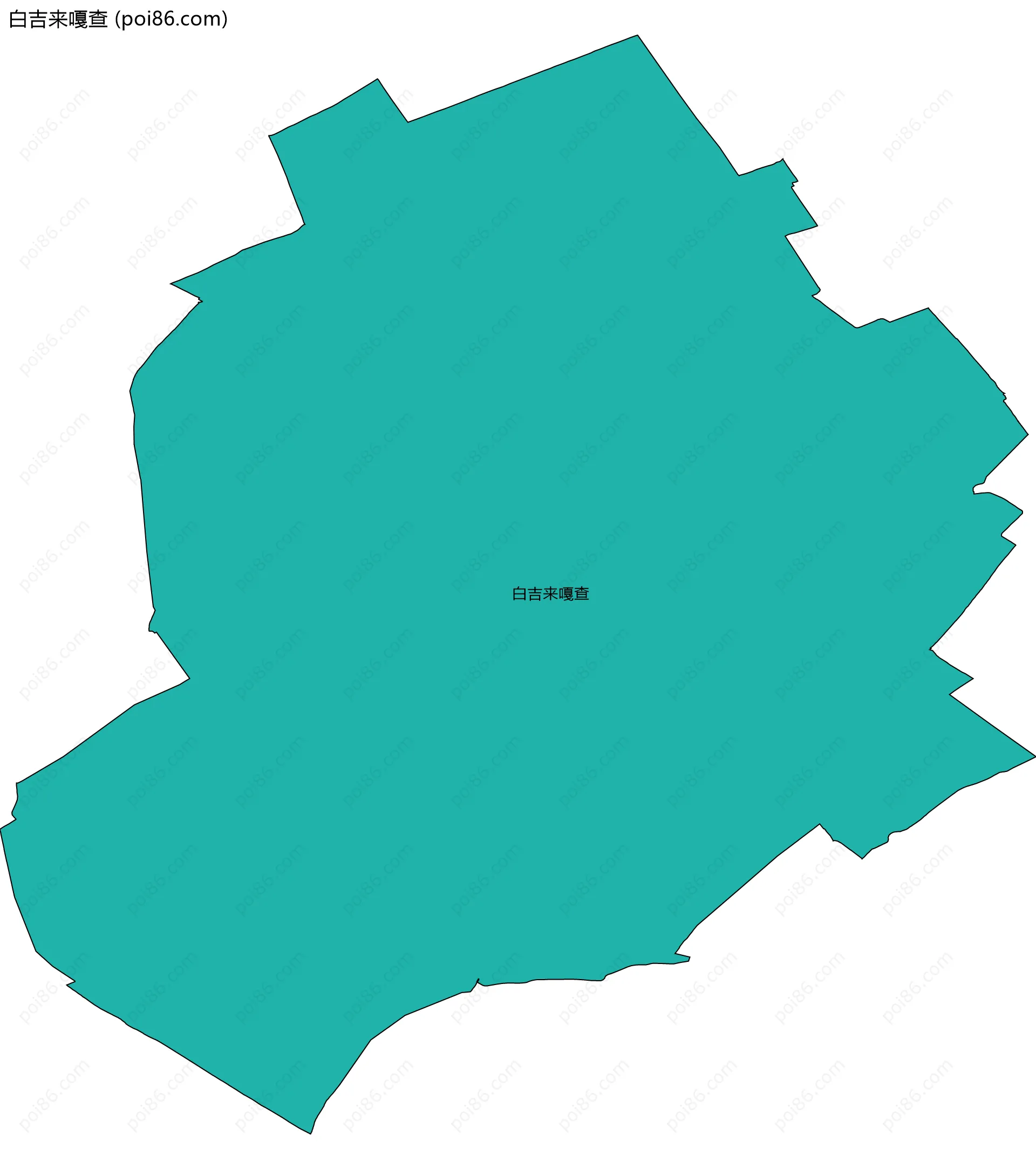 白吉来嘎查边界地图