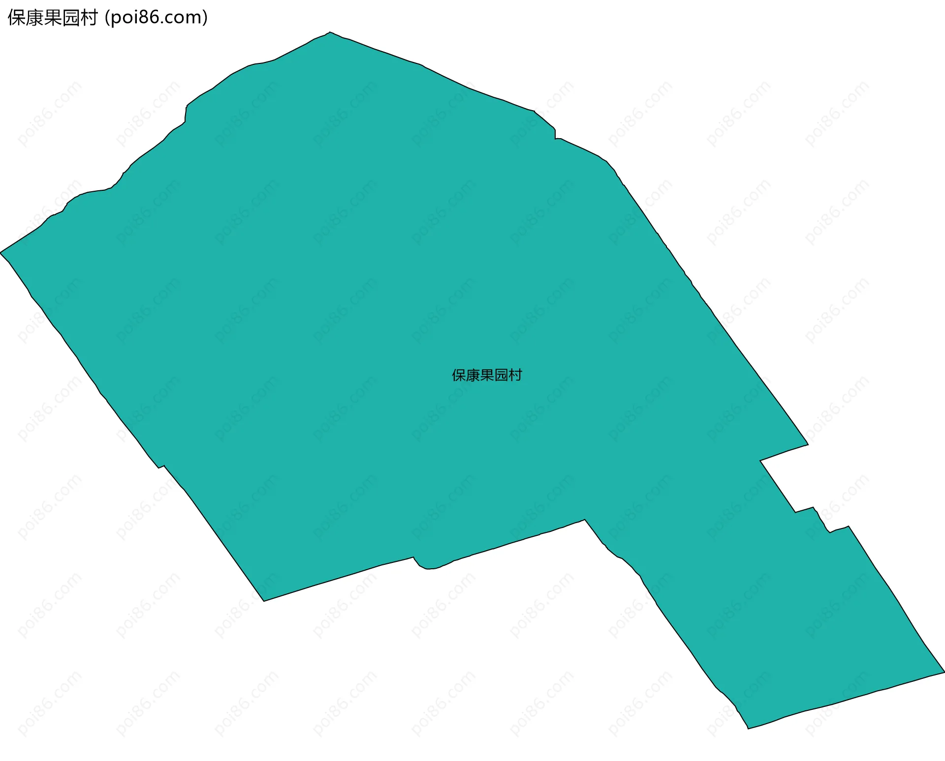 保康果园村边界地图