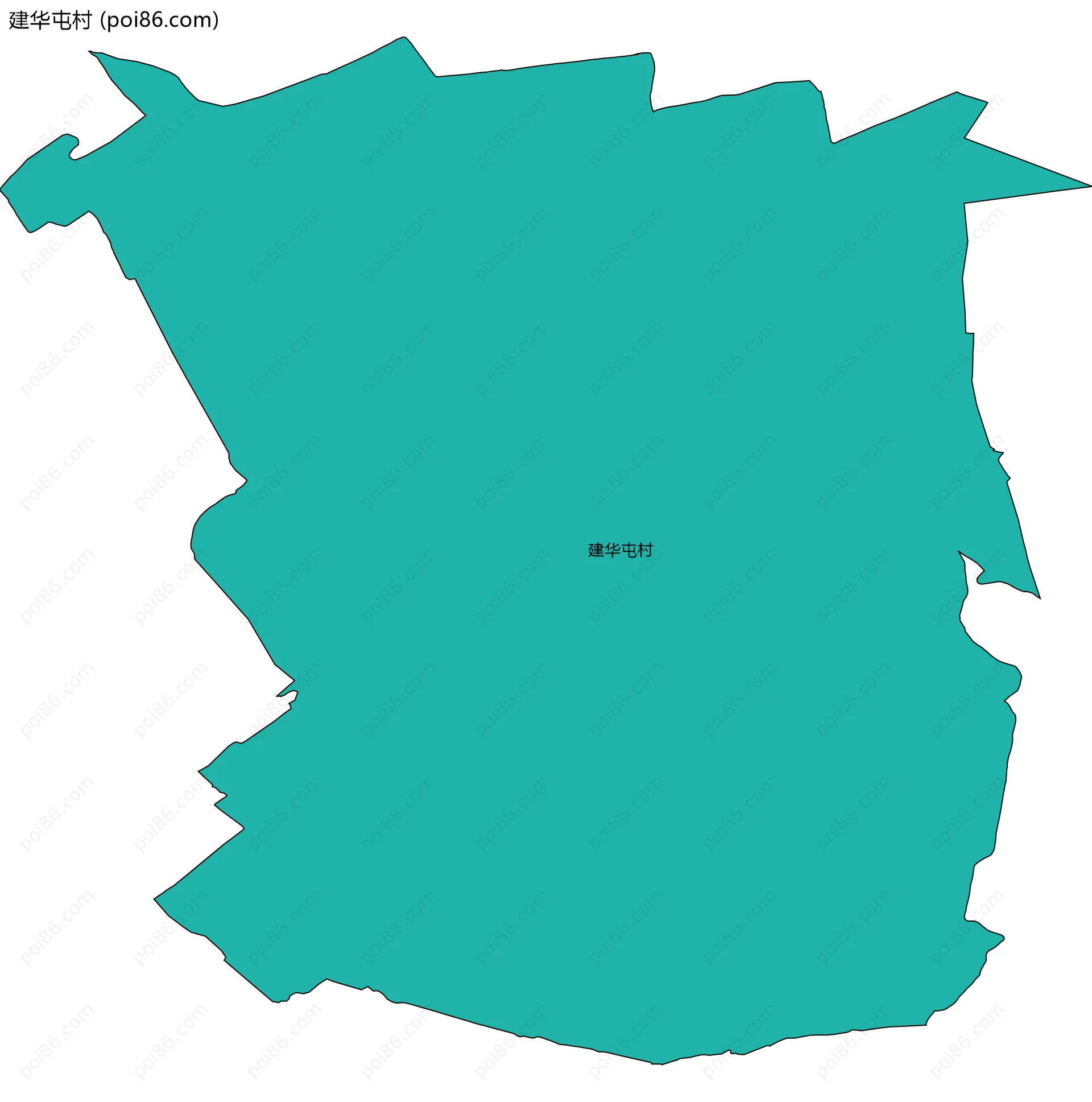 建华屯村边界地图