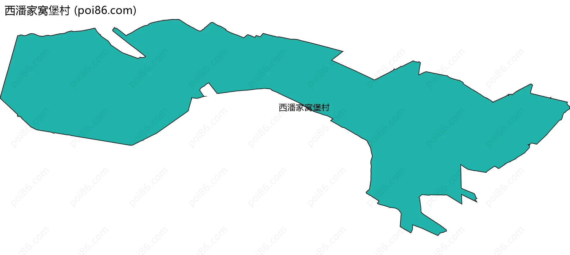 西潘家窝堡村边界地图