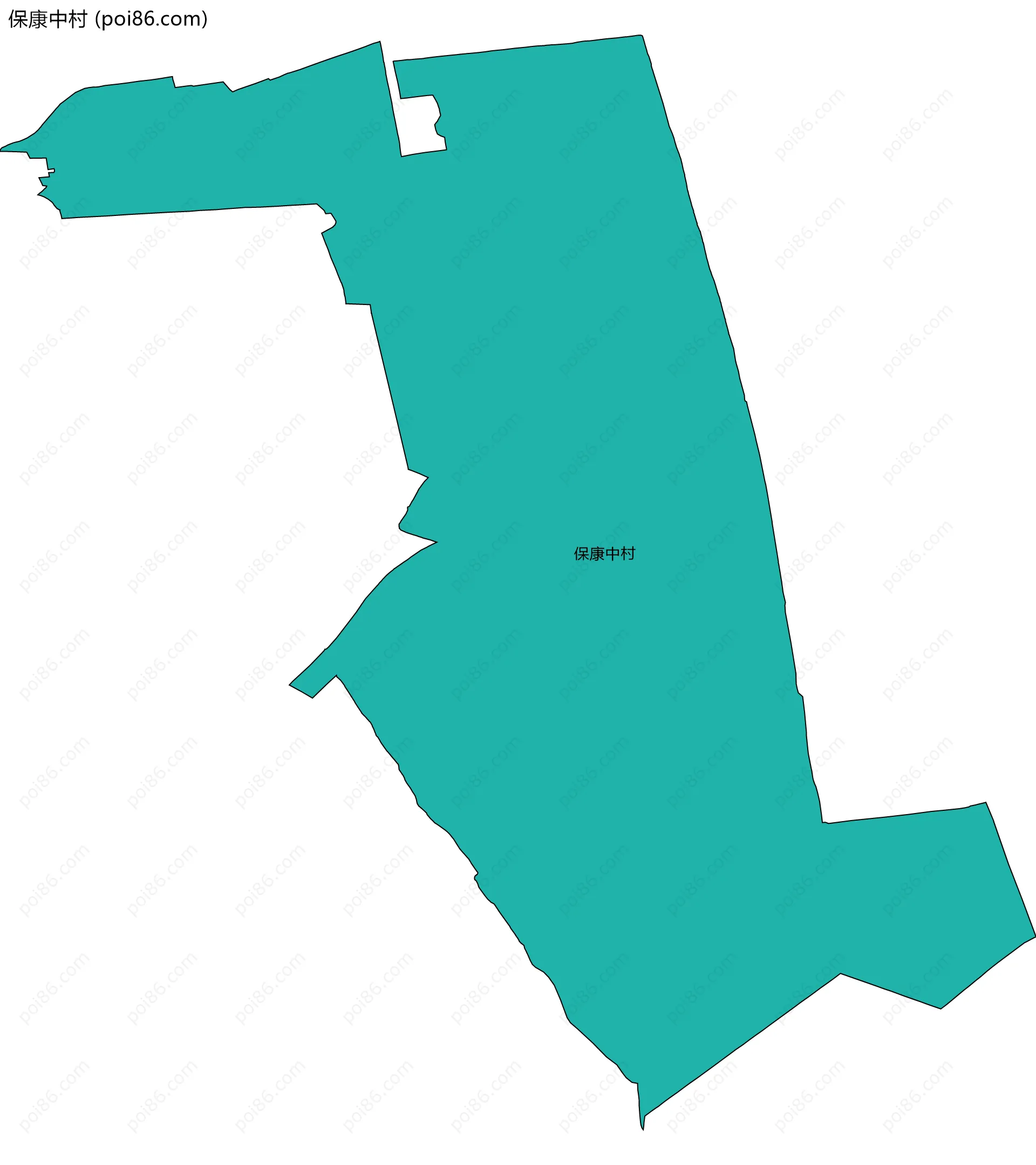保康中村边界地图
