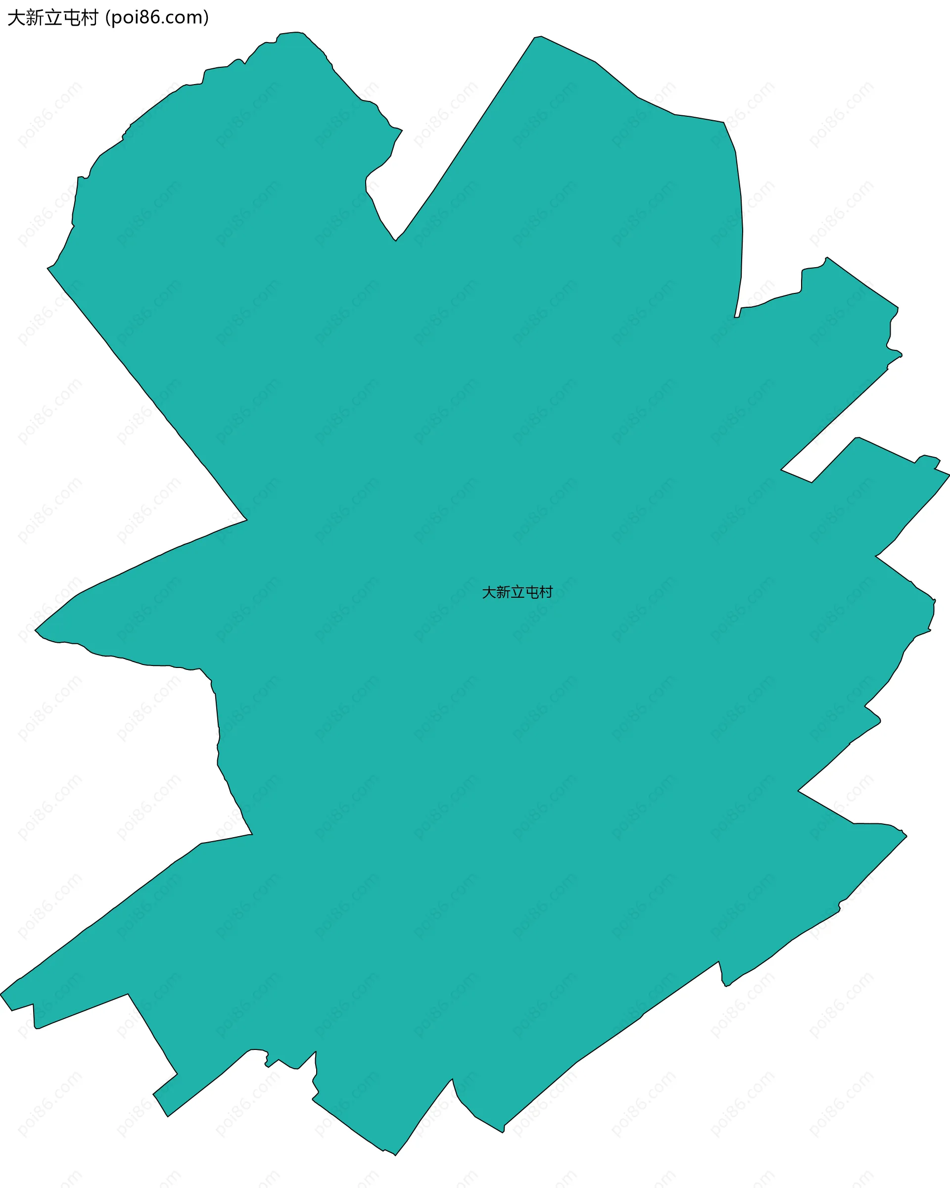 大新立屯村边界地图